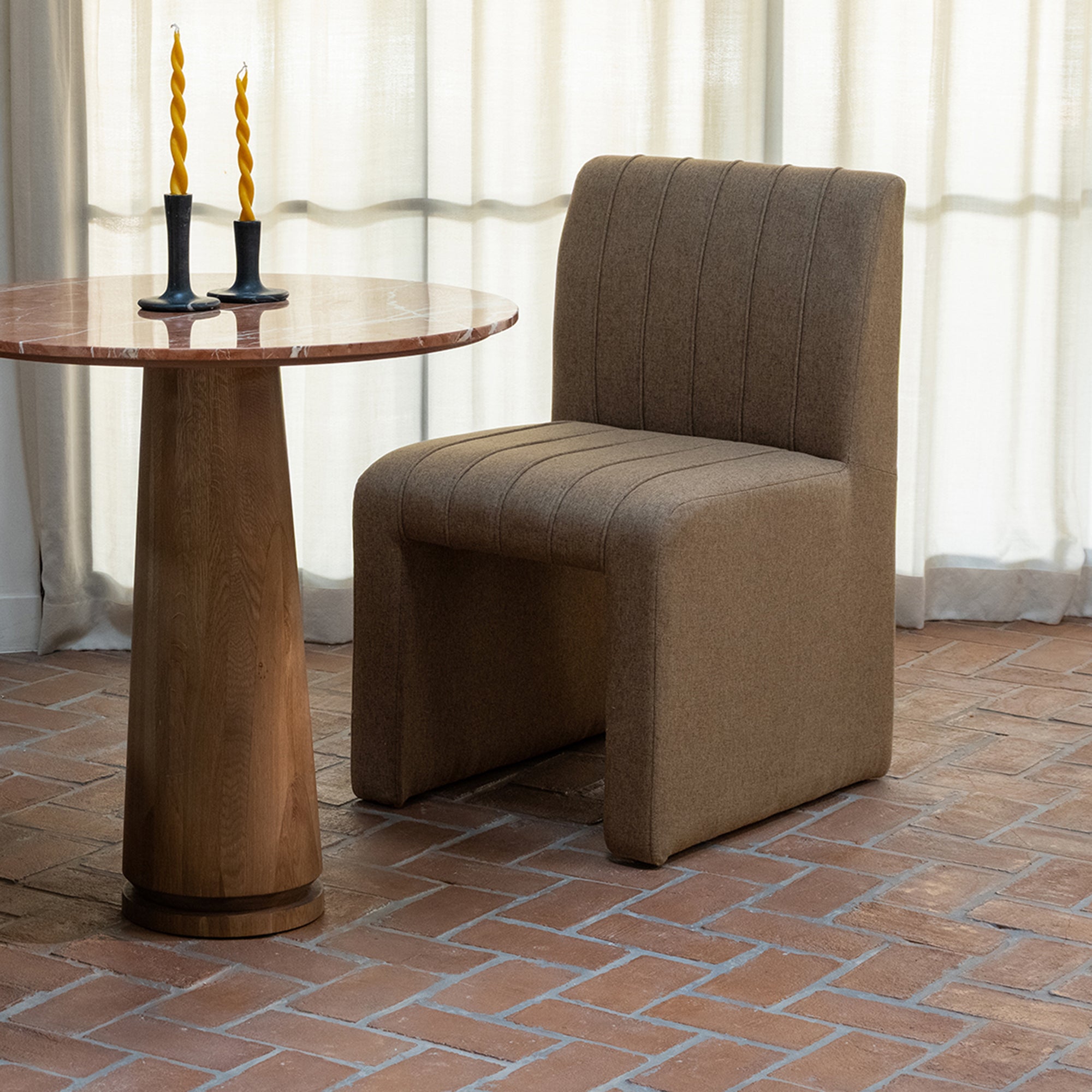 Moes Sage Cafe Table Rosso Alicante Red Marble JD-1106-04-0