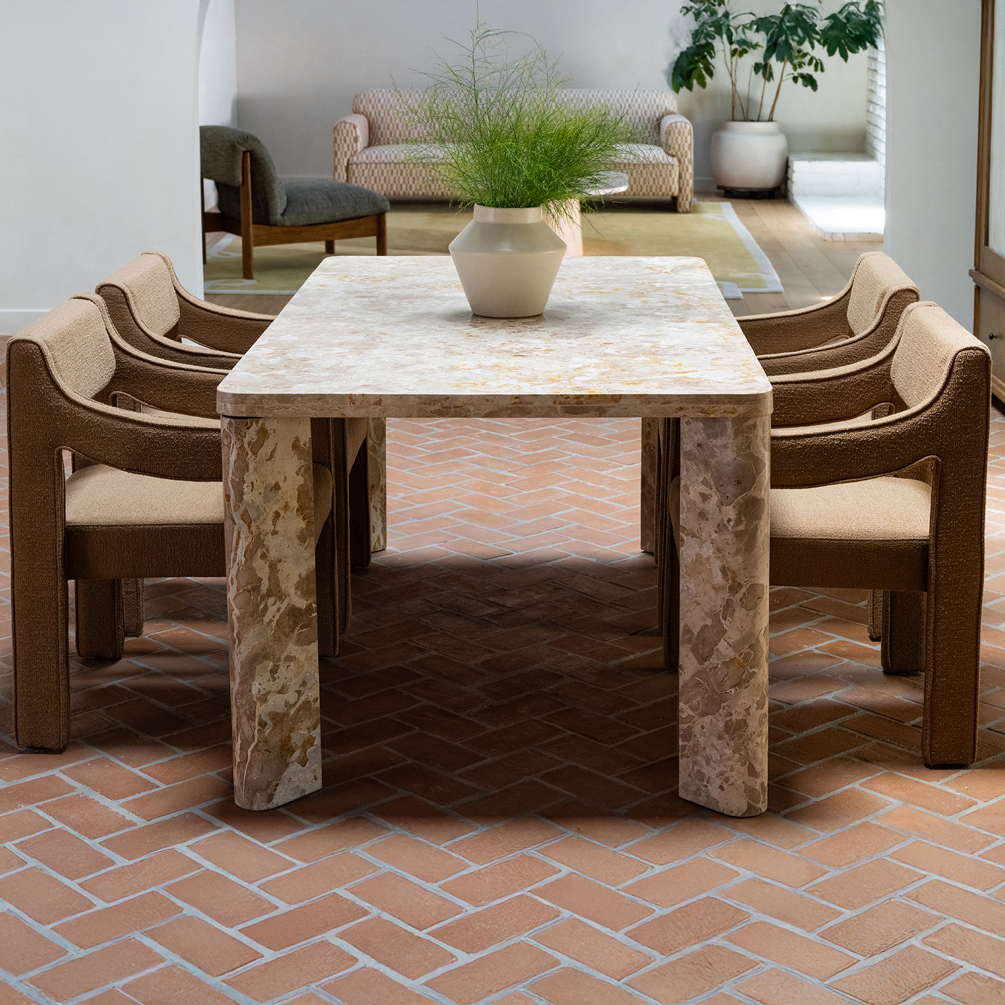 Moes Segment Dining Table Panther Stone Beige JD-1107-34-0