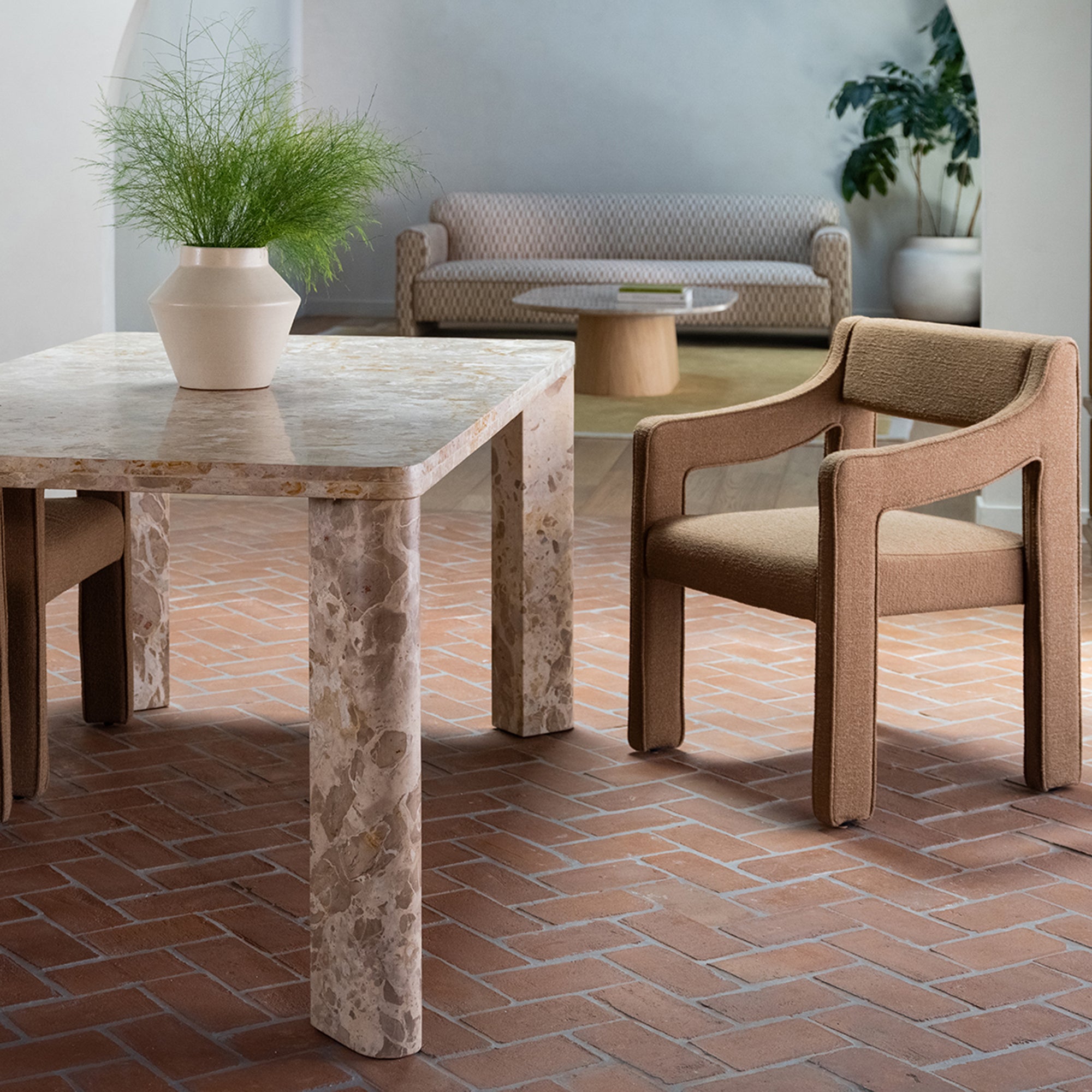 Moes Segment Dining Table Panther Stone Beige JD-1107-34-0