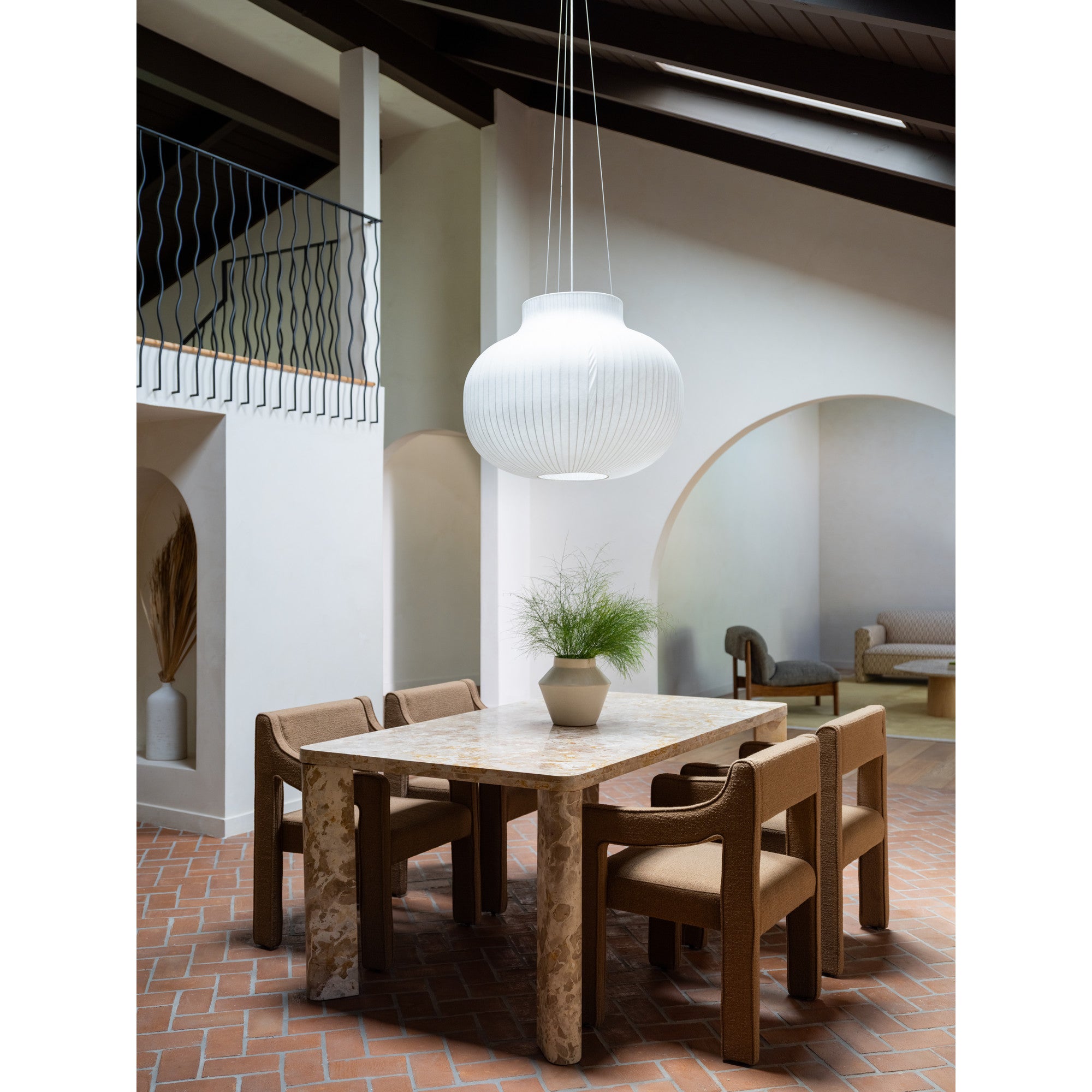 Moes Segment Dining Table Panther Stone Beige JD-1107-34-0