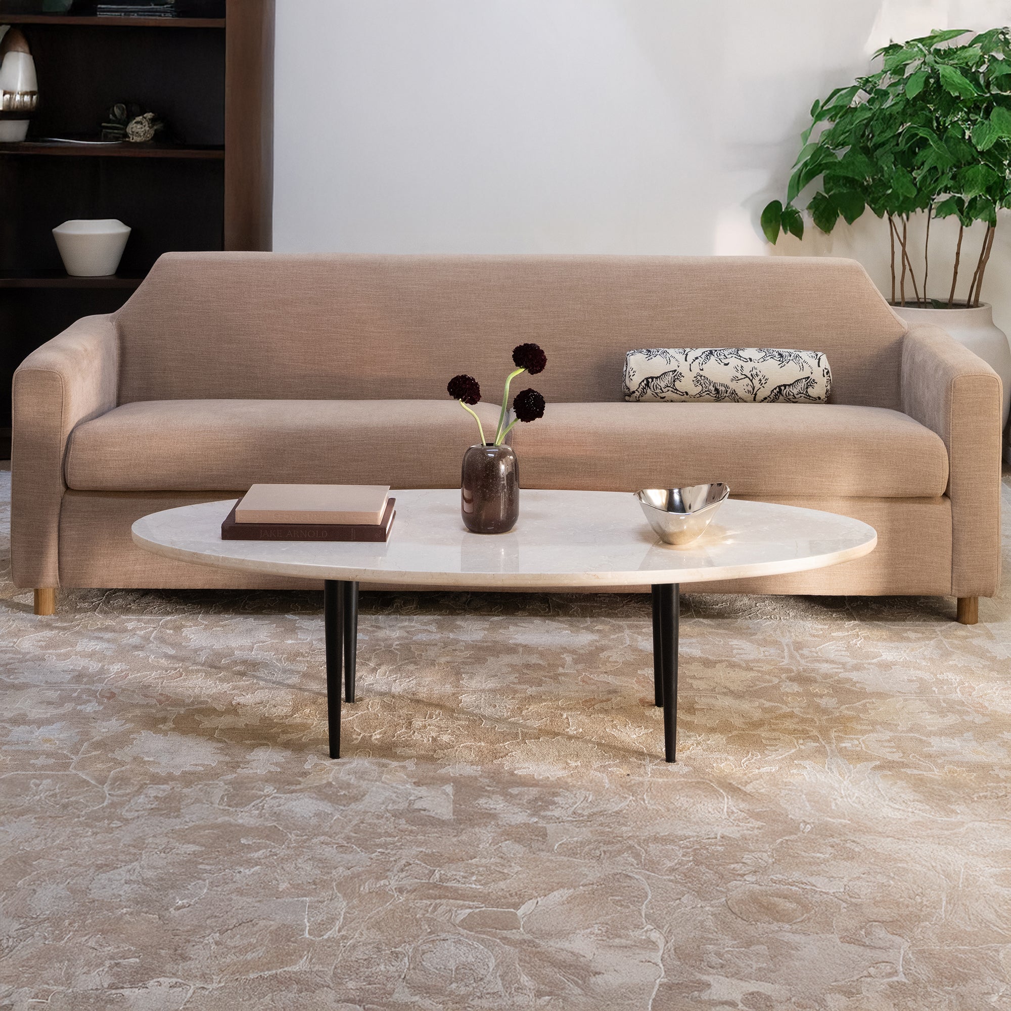 Moes Winona Coffee Table Botticino Beige Marble JD-1111-34-0