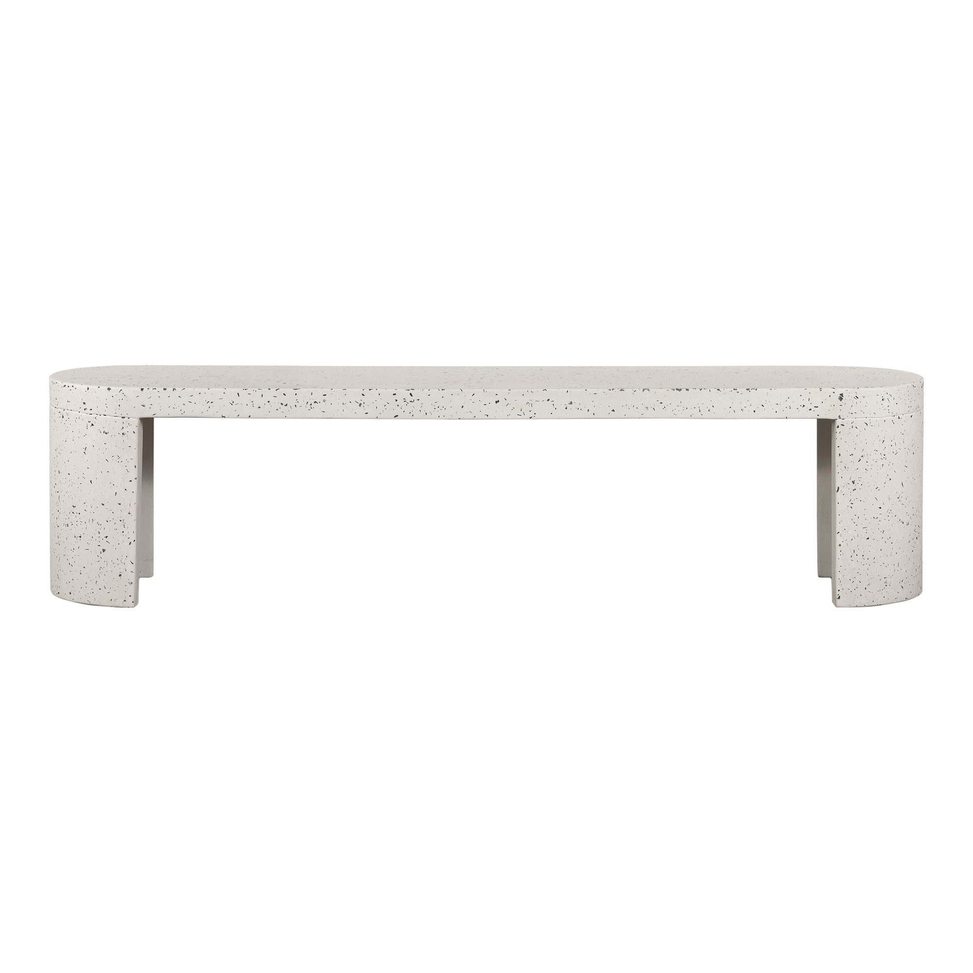 Moes Lyon Outdoor Bench White Terrazzo JK-1002-29