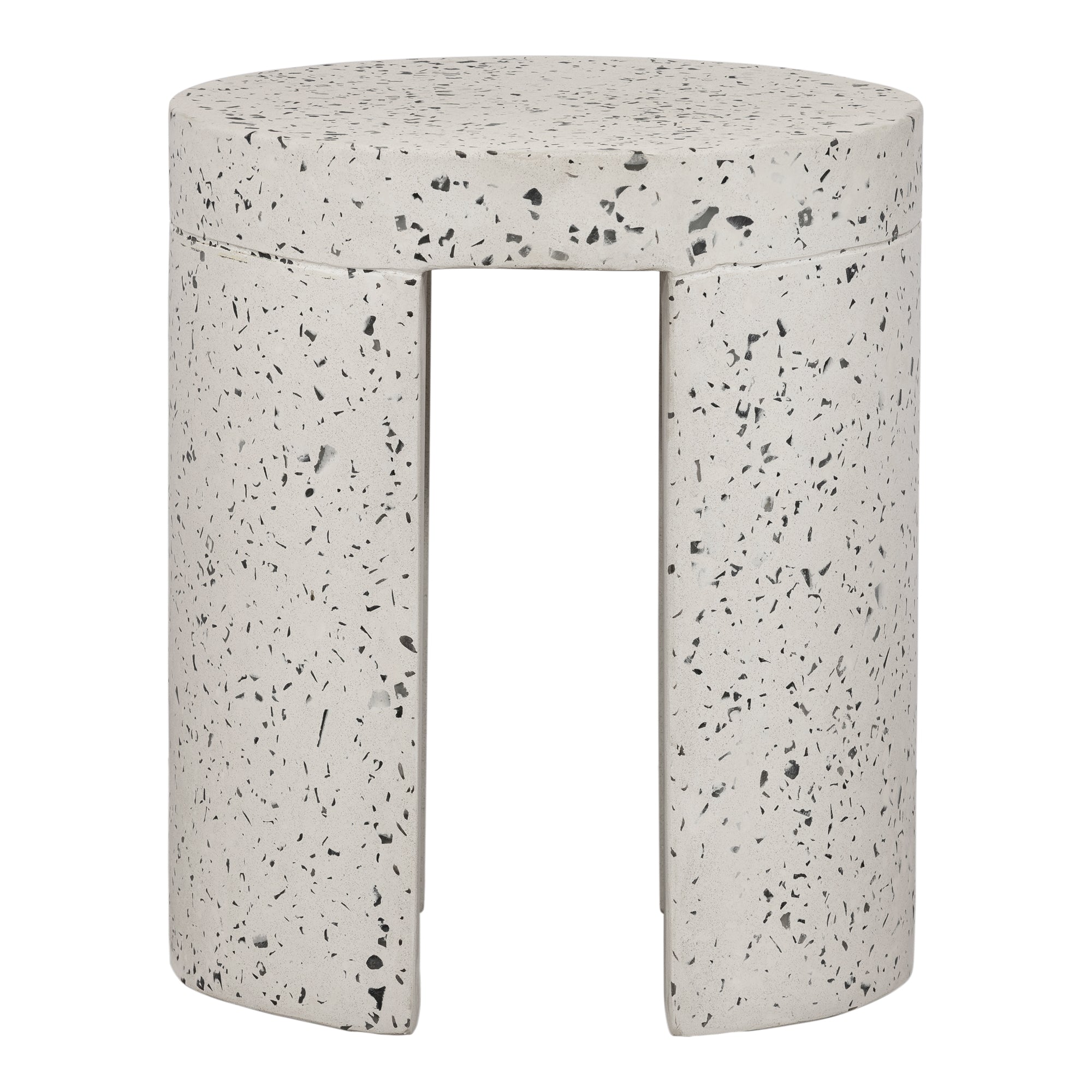 Moes Lyon Outdoor Stool White Terrazzo JK-1003-29