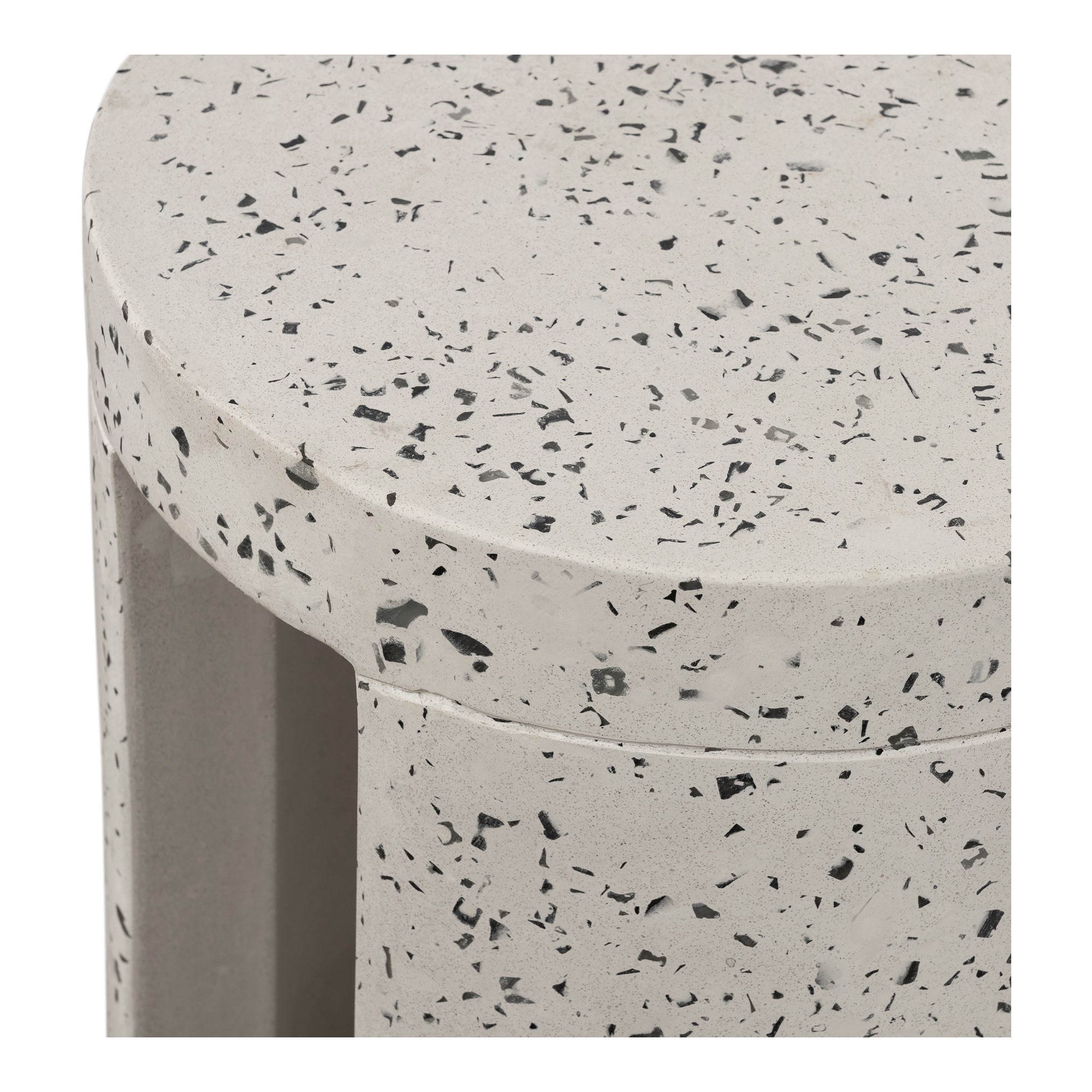 Moes Lyon Outdoor Stool White Terrazzo JK-1003-29