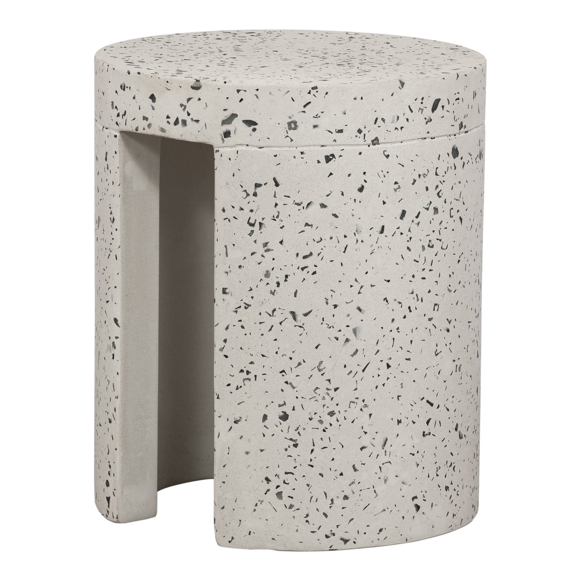 Moes Lyon Outdoor Stool White Terrazzo JK-1003-29