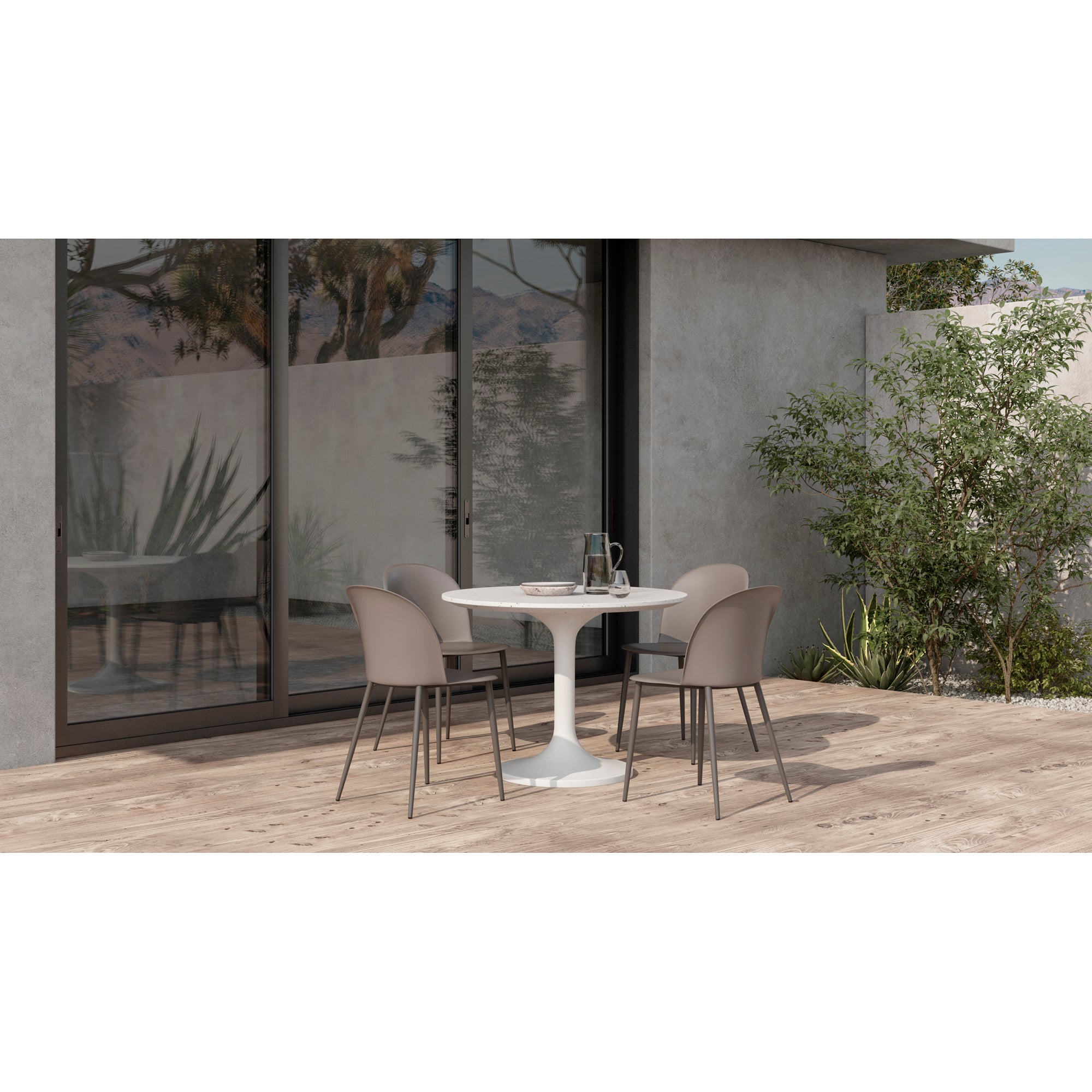 Moes Tuli Outdoor Cafe Table White Terrazzo JK-1004-29-0