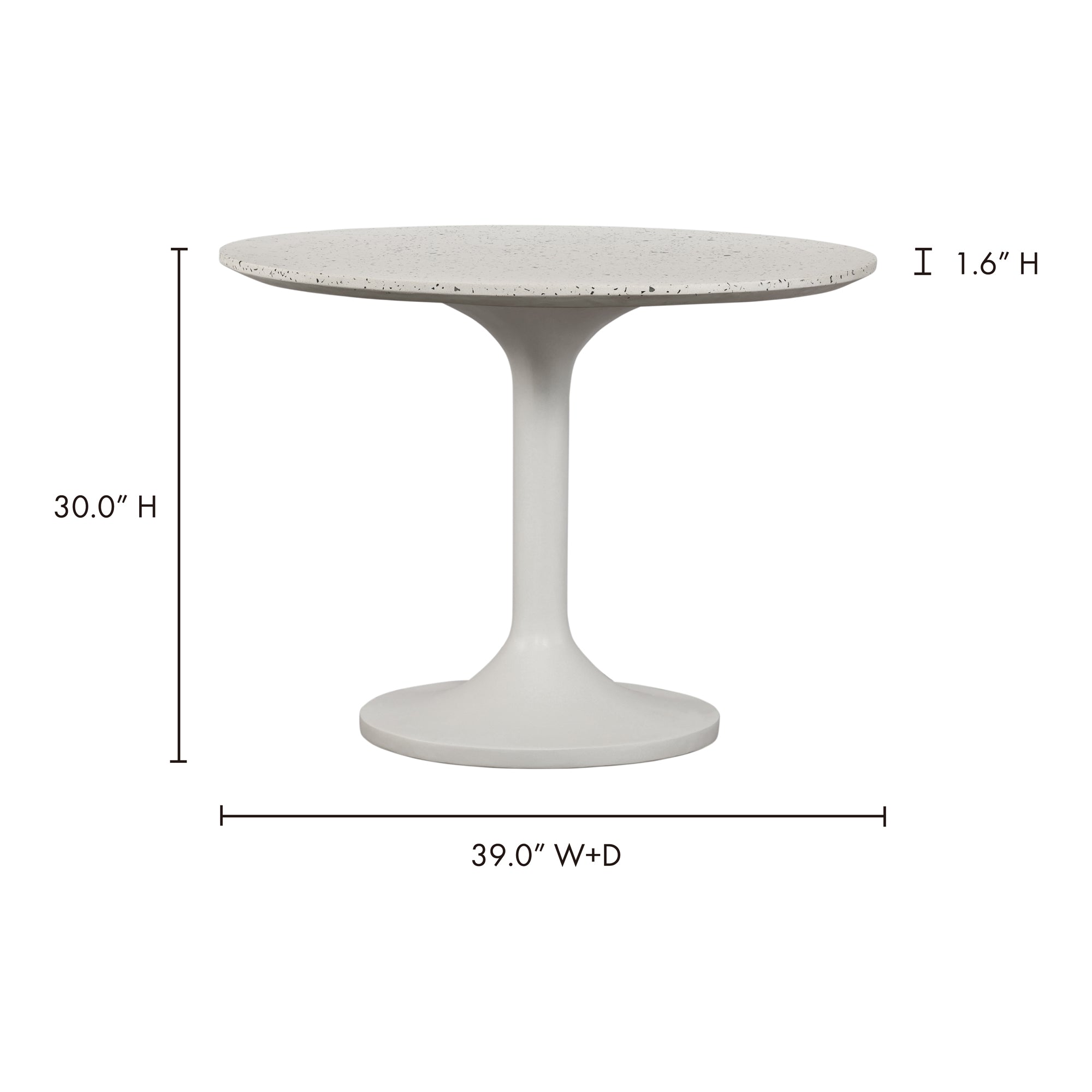 Moes Tuli Outdoor Cafe Table White Terrazzo JK-1004-29-0