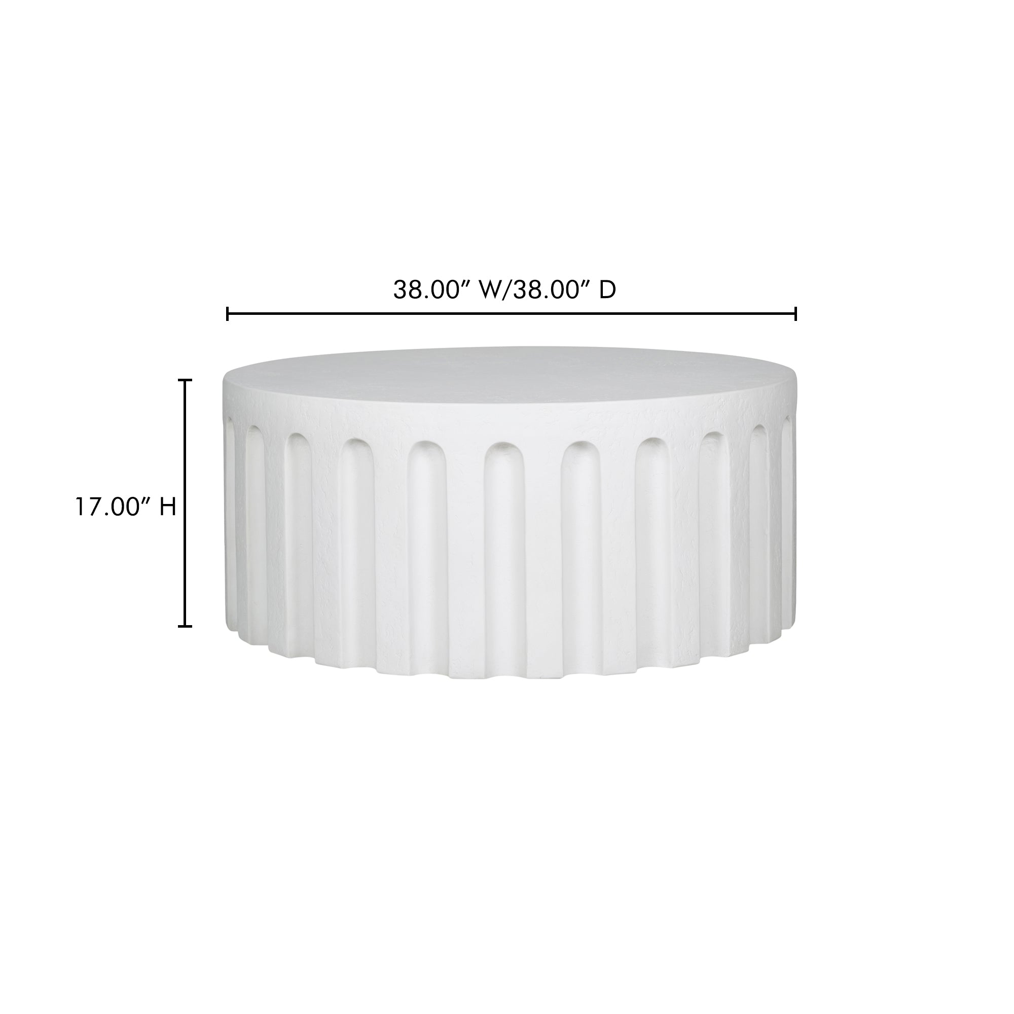 Moes Eris Outdoor Coffee Table White JK-1014-18