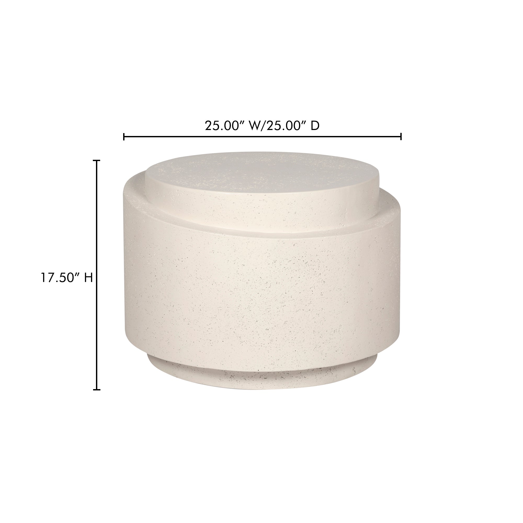 Moes Cosmo Outdoor Accent Table Off White JK-1016-18