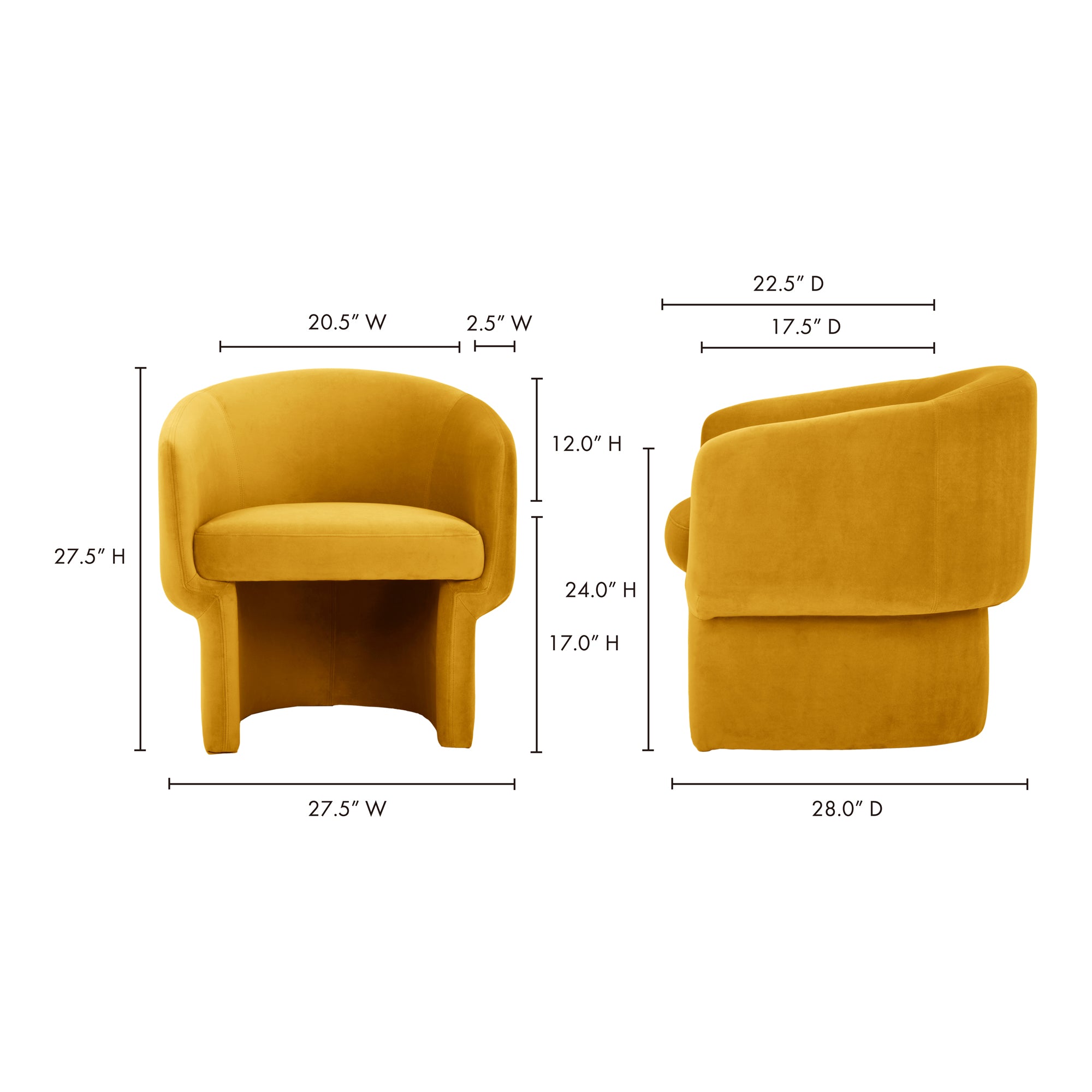 Moes Franco Chair Mustard JM-1005-09