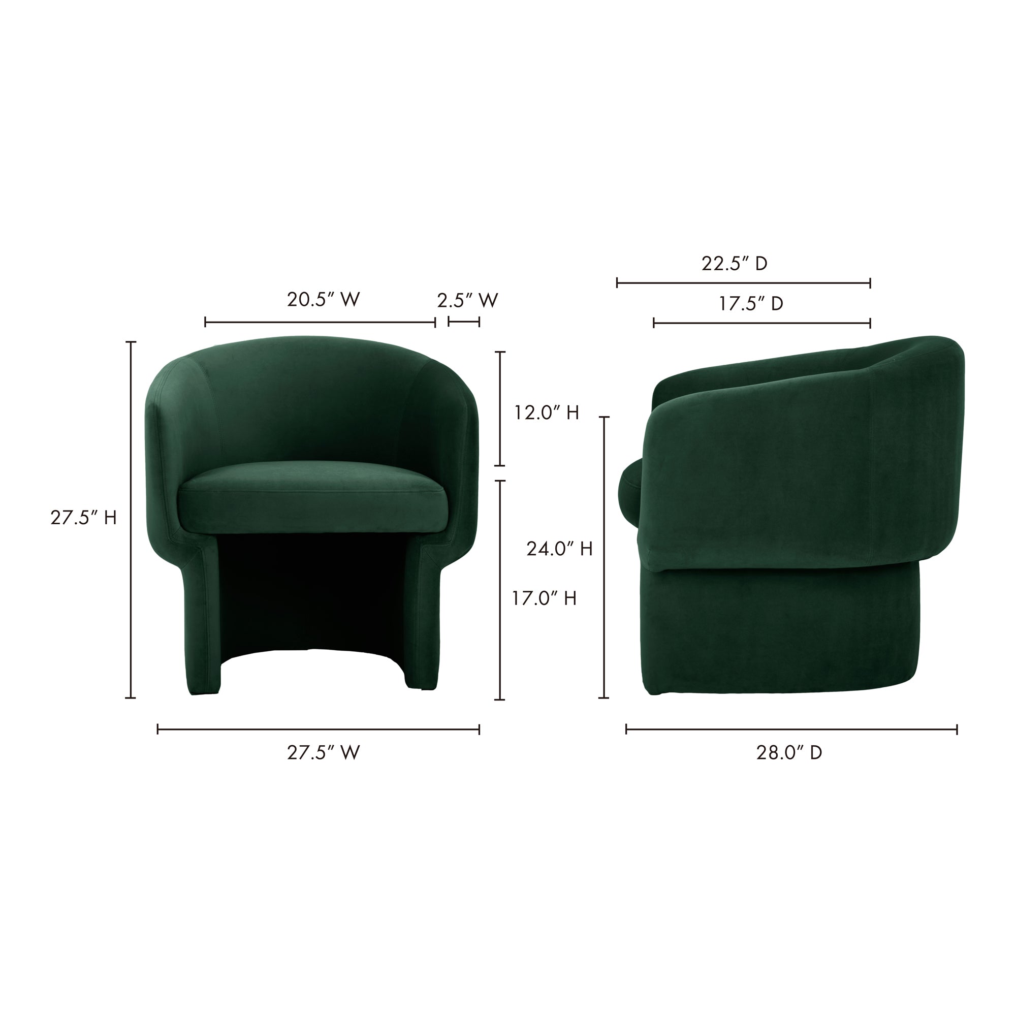 Moes Franco Chair Dark Green JM-1005-27