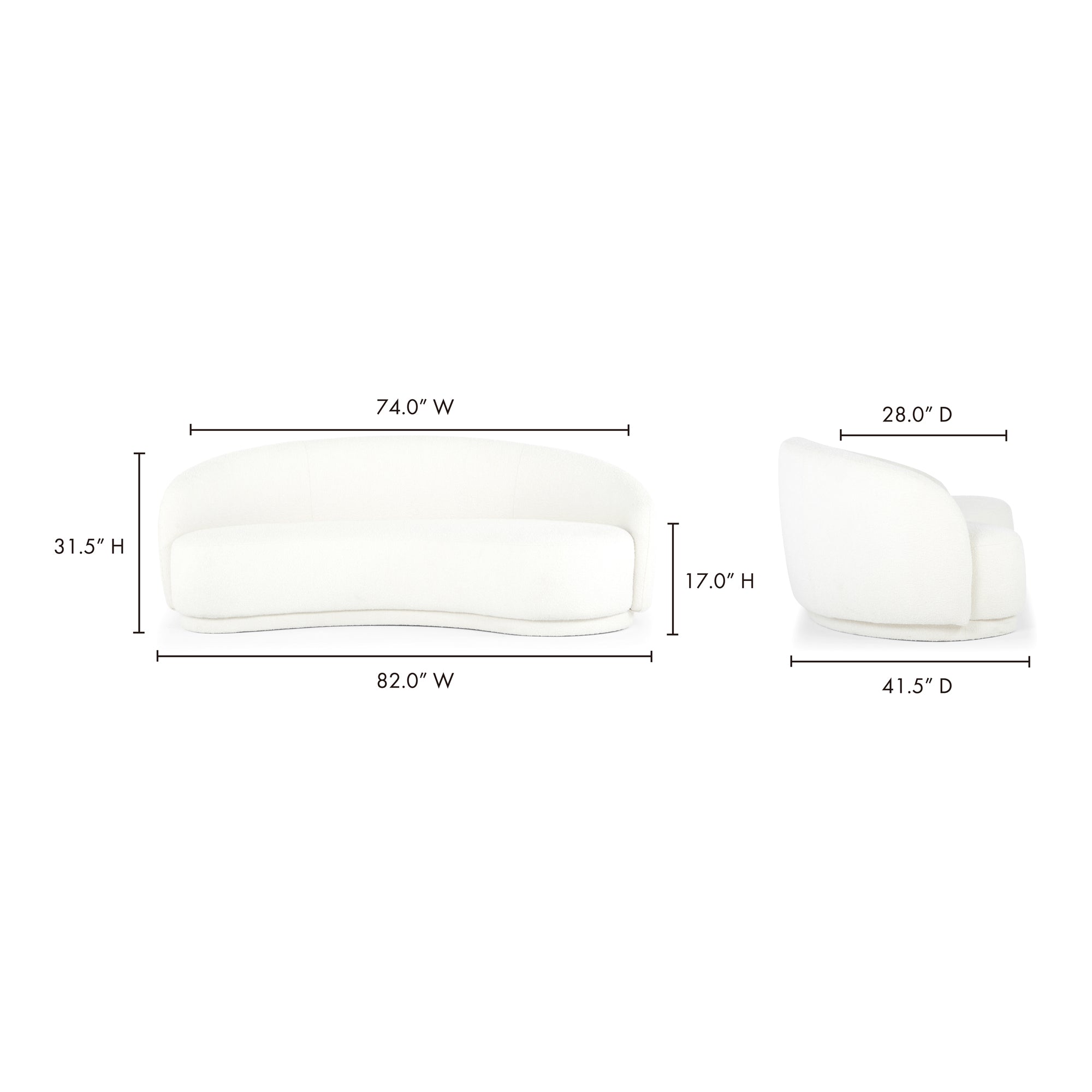 Moes Excelsior Sofa Cream JM-1009-05