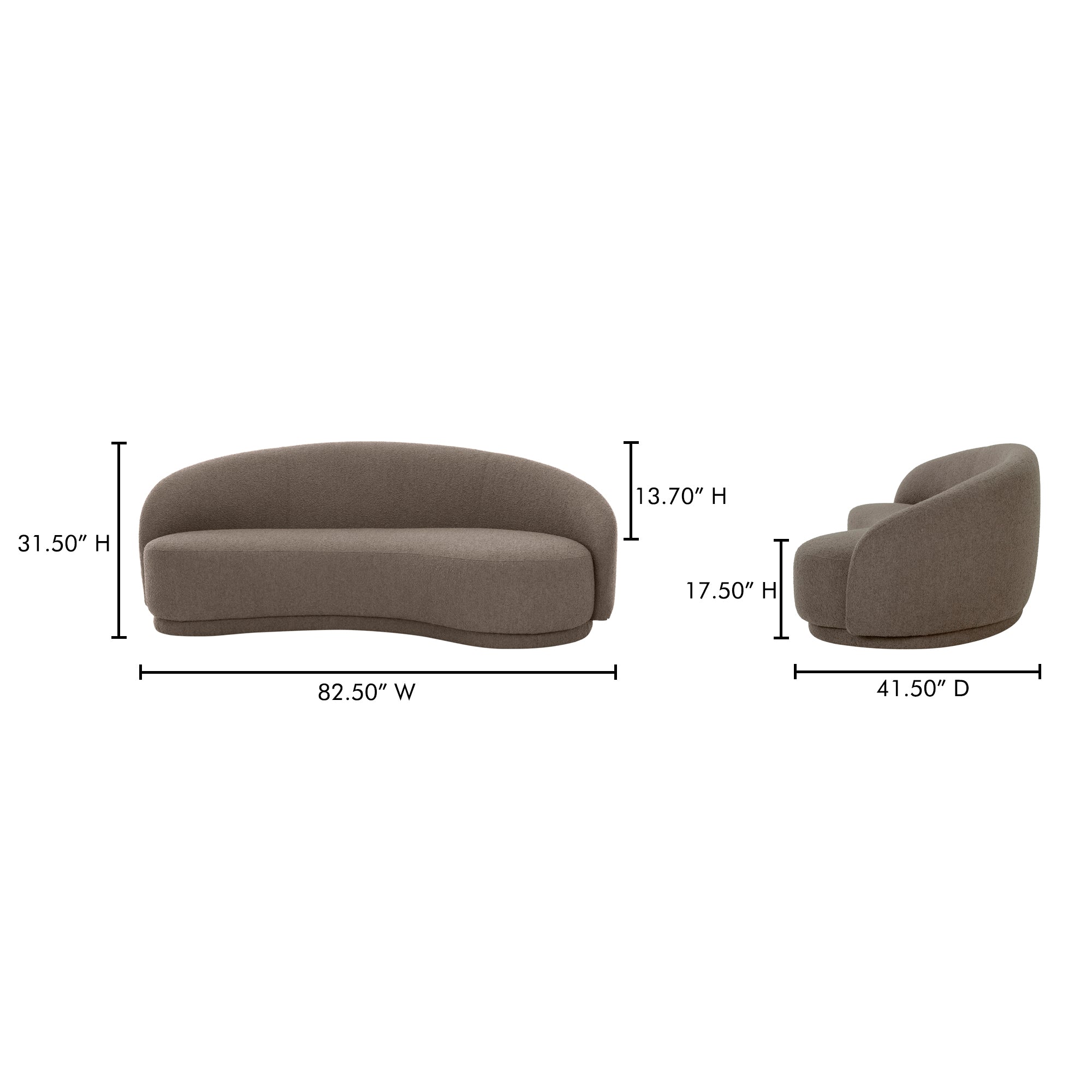 Moes Excelsior Sofa Warm Taupe JM-1009-39