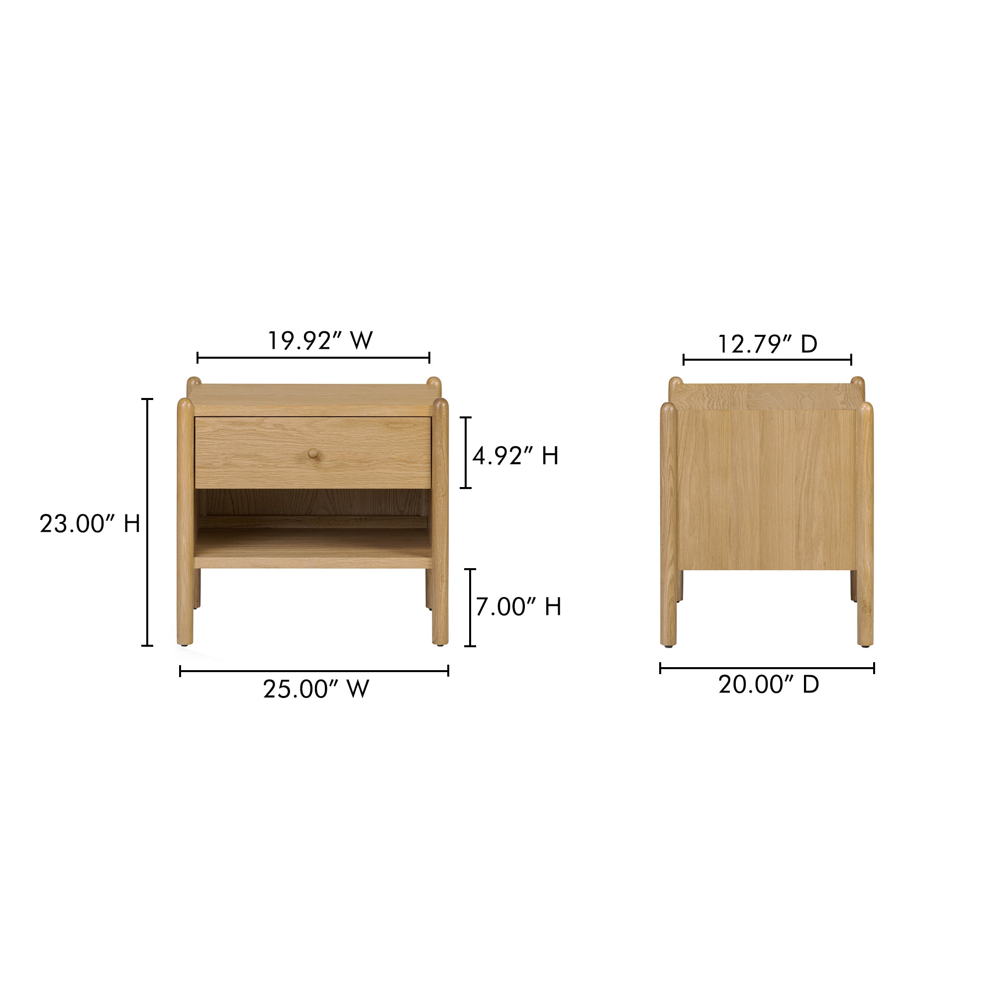 Moes Billy Nightstand Natural JU-1001-24