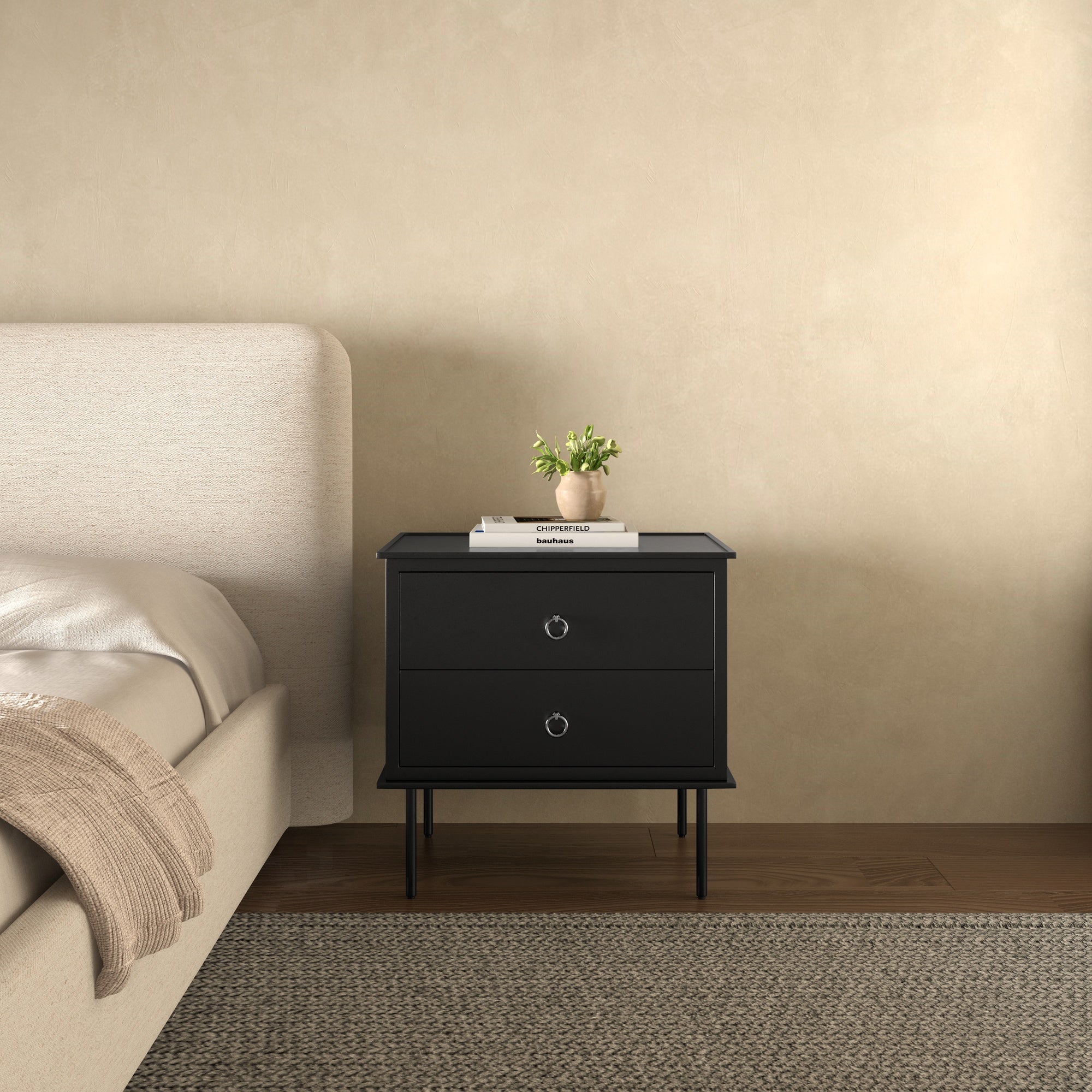 Moes Reagan Nightstand Black JU-1006-02