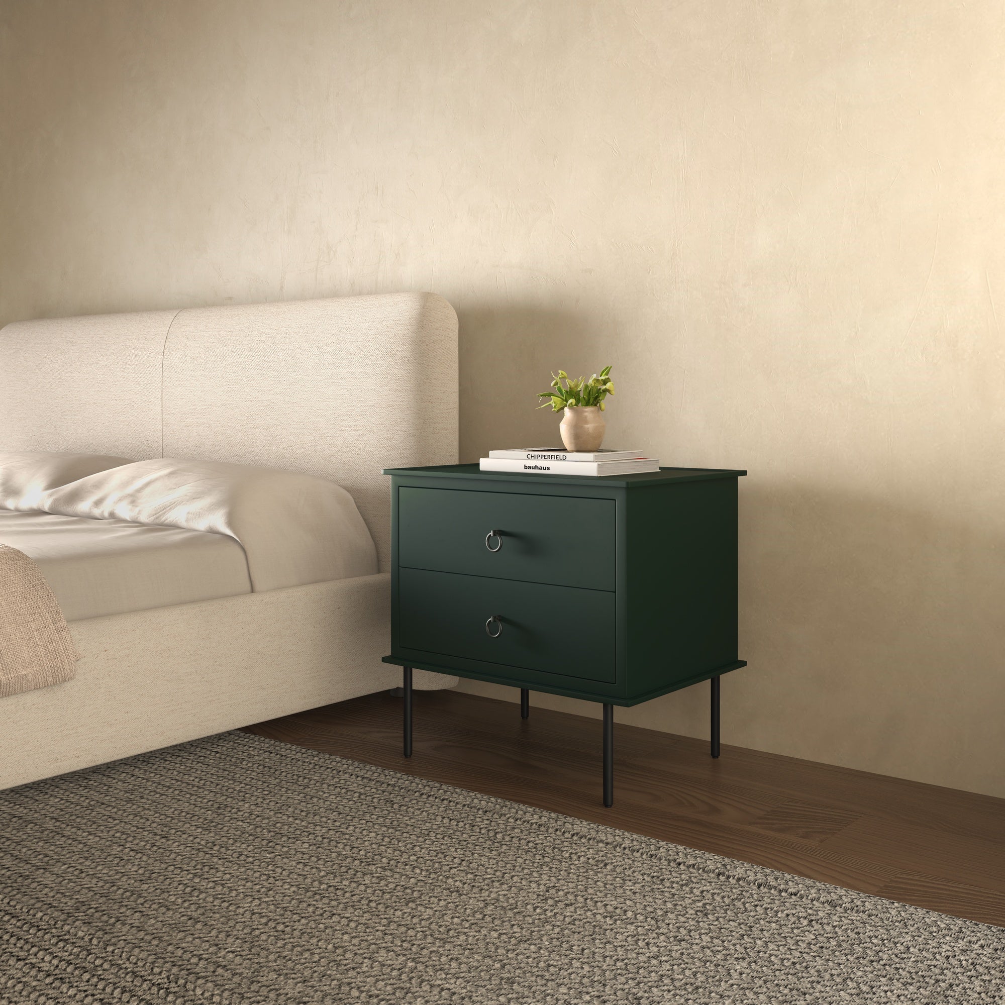 Moes Reagan Nightstand Deep Green JU-1006-27