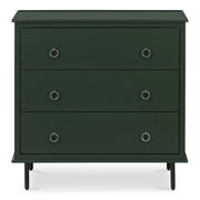 Moes Reagan 3 Drawer Nightstand Deep Green JU-1007-27