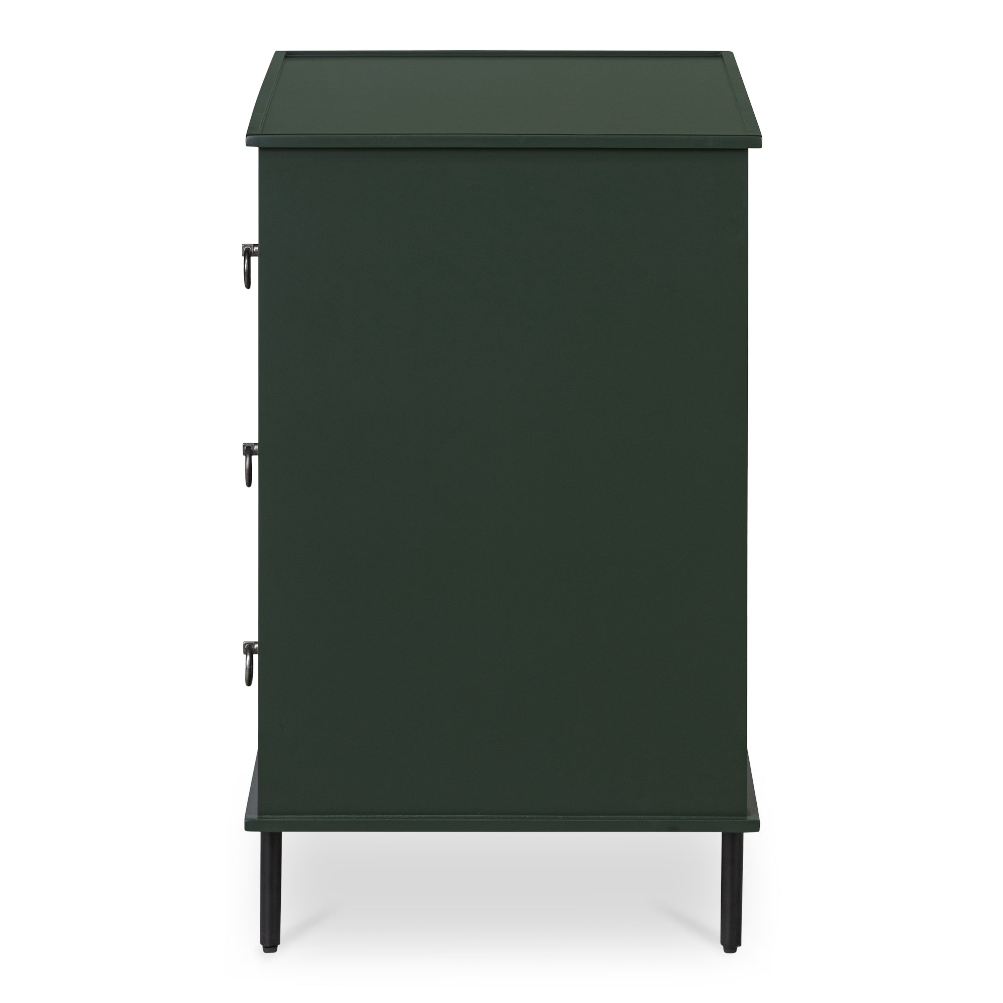 Moes Reagan 3 Drawer Nightstand Deep Green JU-1007-27