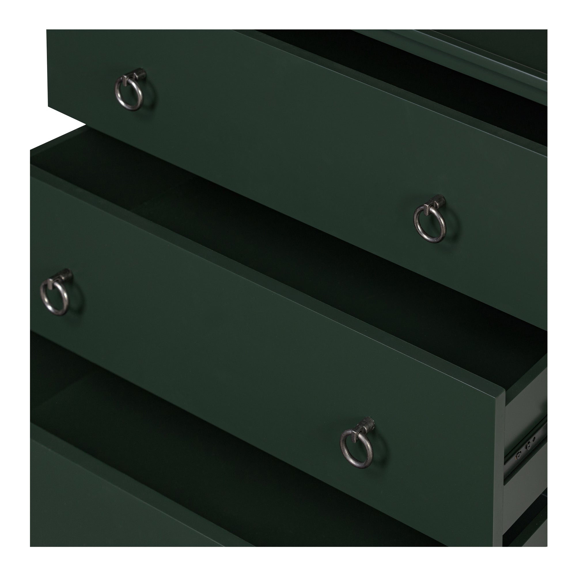 Moes Reagan 3 Drawer Nightstand Deep Green JU-1007-27