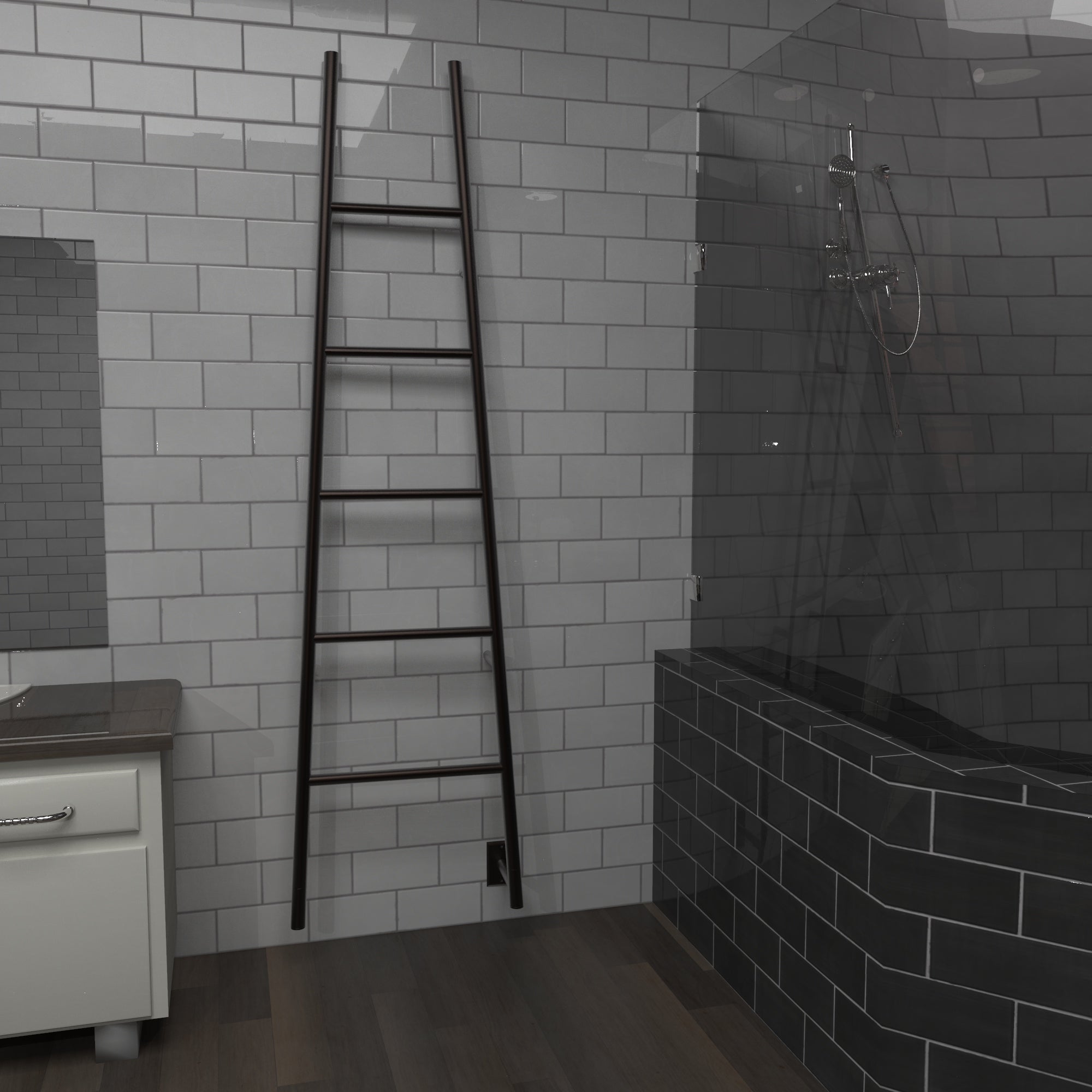 Amba Jeeves Model A Ladder 5 Bar Hardwired Drying Rack