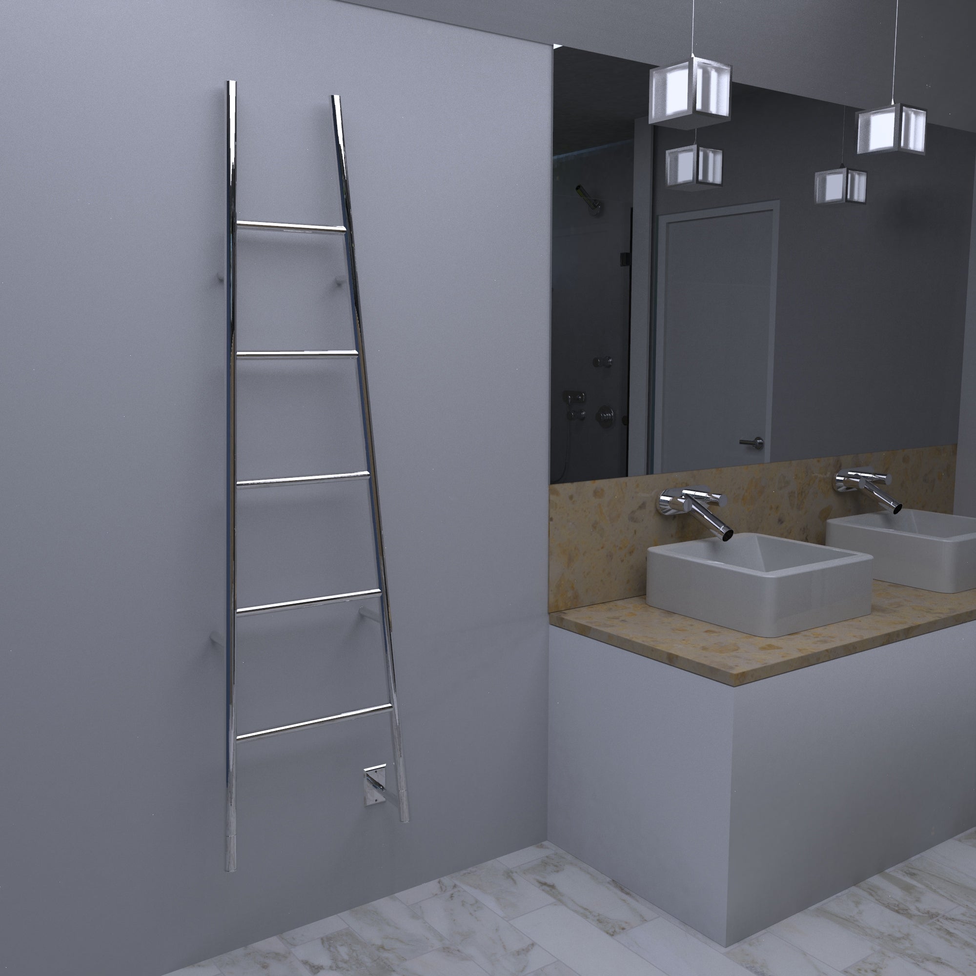 Amba Jeeves Model A Ladder 5 Bar Hardwired Drying Rack