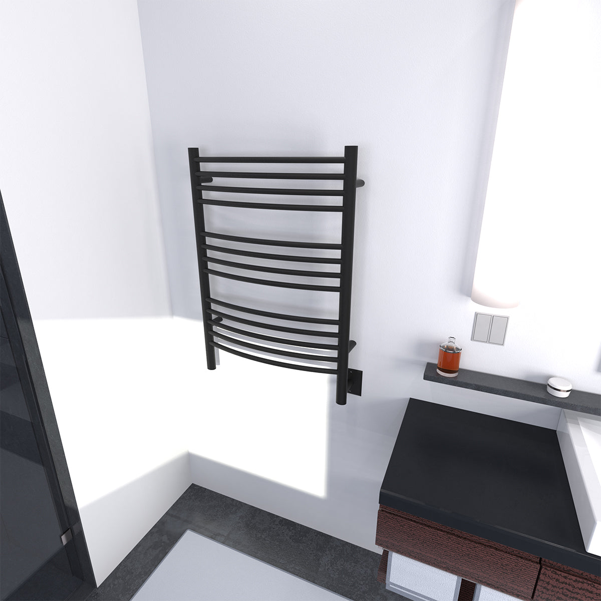 Amba Jeeves Model C Curved 13 Bar Hardwired Towel Warmer