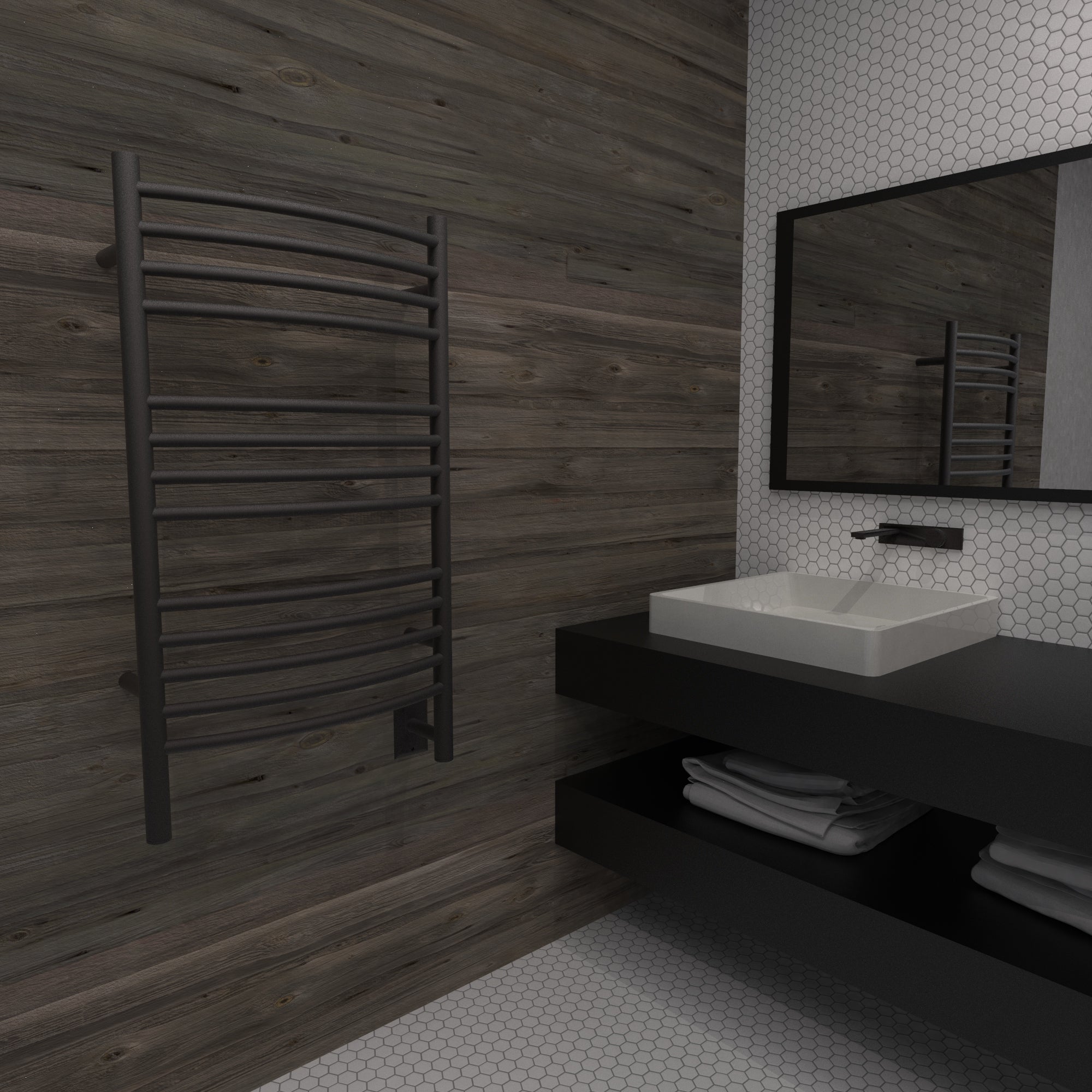 Amba Jeeves Model C Curved 13 Bar Hardwired Towel Warmer
