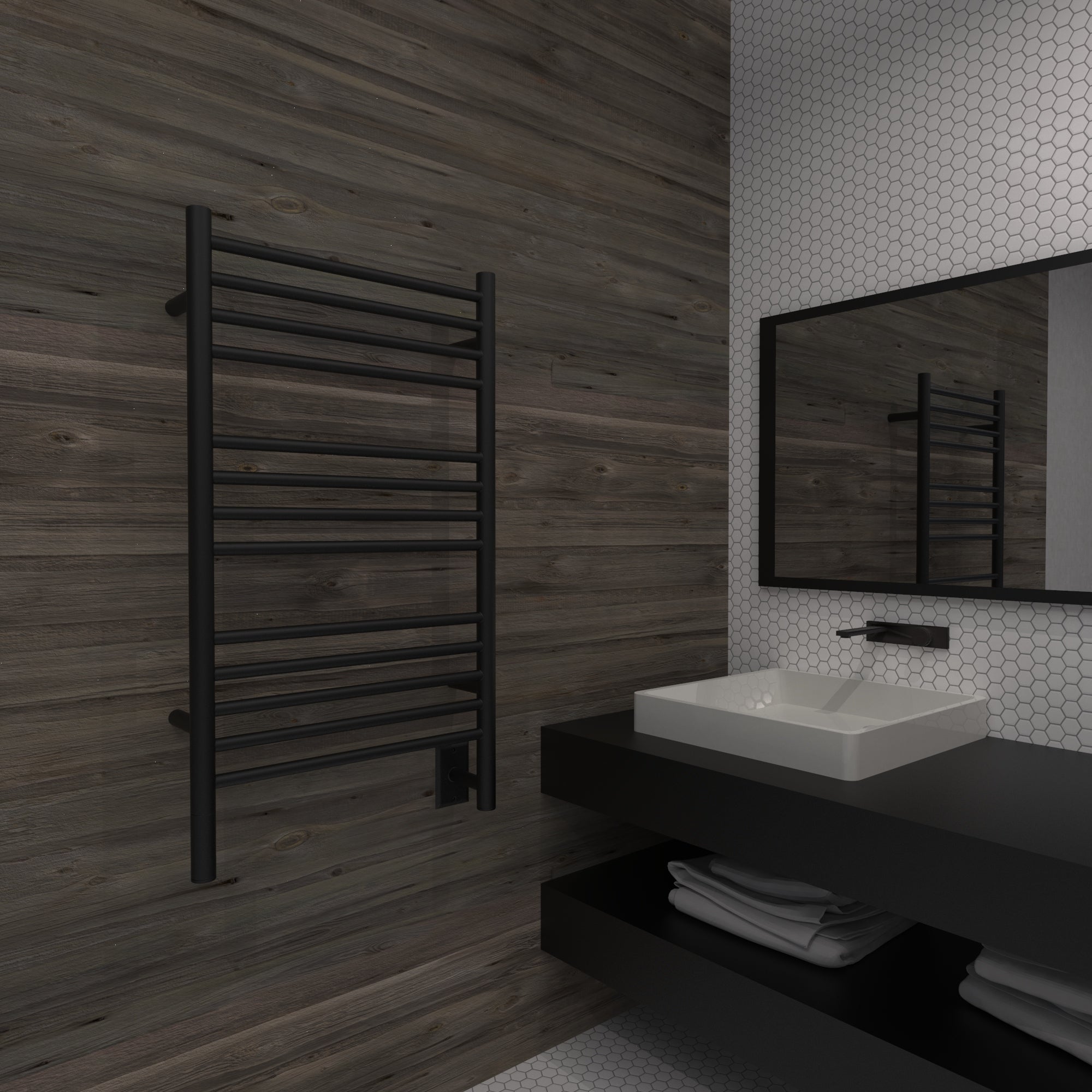 Amba Jeeves Model C Straight 13 Bar Hardwired Towel Warmer