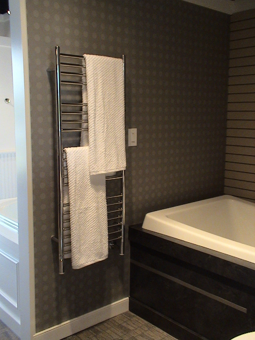 Amba Jeeves Model D Straight 20-Bar Hardwired Towel Warmer – 304 Stainless Steel
