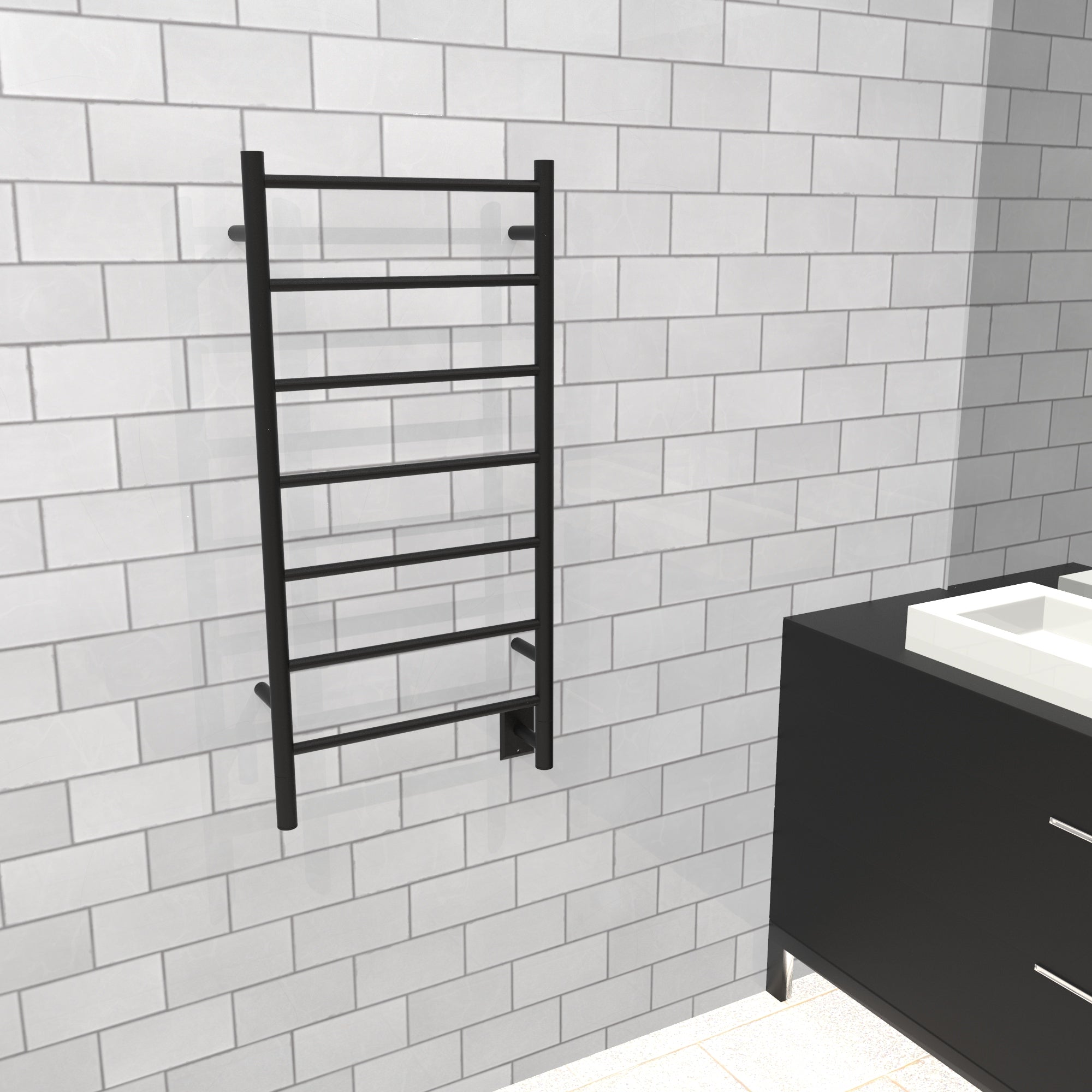 Jeeves Model F Straight 7 Bar Hardwired Drying Rack