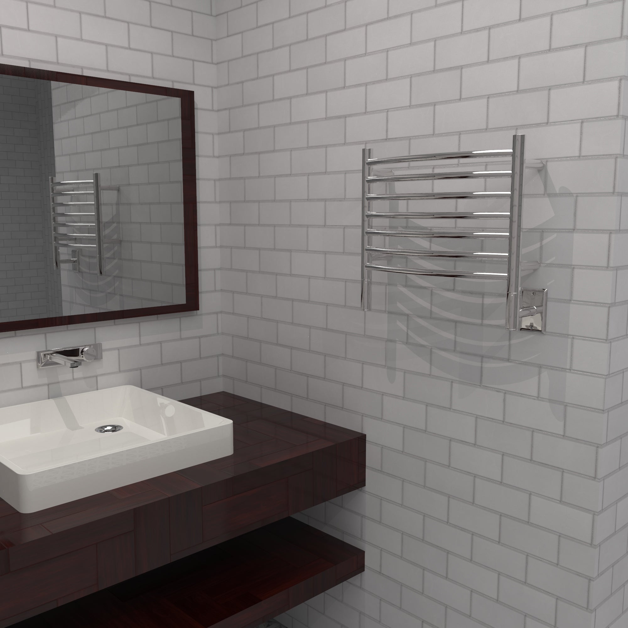 Jeeves Model H Curved 7 Bar Hardwired Towel Warmer