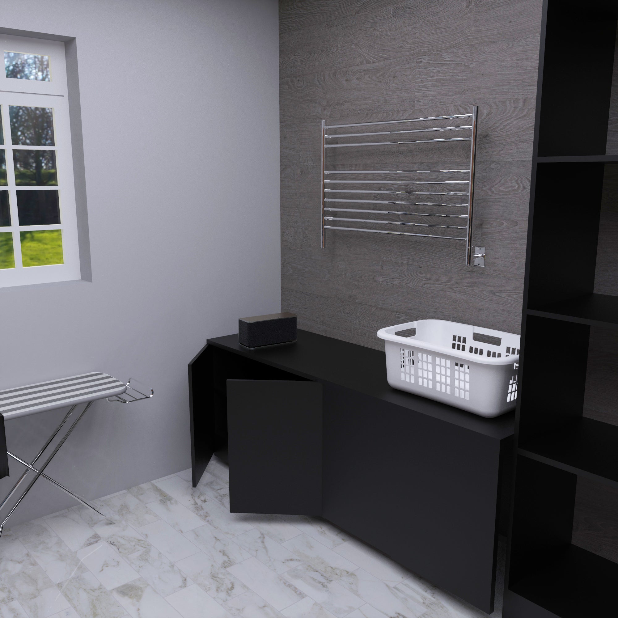 Amba Jeeves Model L Straight 10 Bar Hardwired Towel Warmer