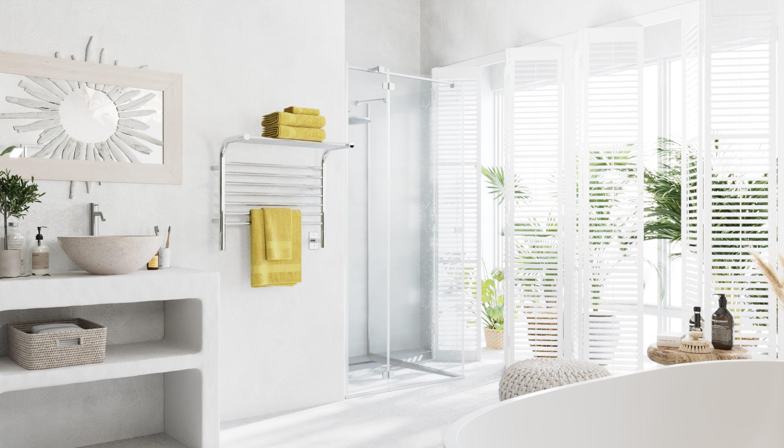 Amba Jeeves Model M Shelf 11 Bar Hardwired Towel Warmer