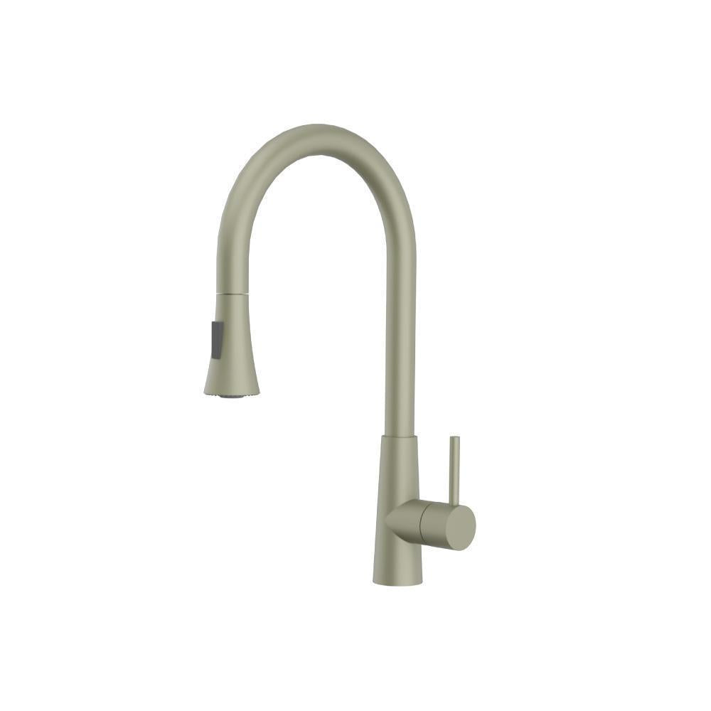 Zest Dual Spray Stainless Steel Kitchen Faucet with Pull-Out – Flusso / Isenberg