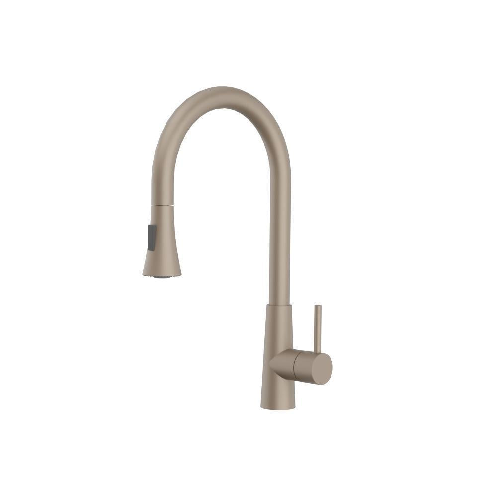 Zest Dual Spray Stainless Steel Kitchen Faucet with Pull-Out – Flusso / Isenberg