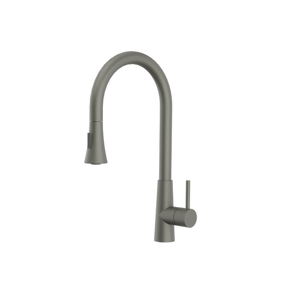 Zest Dual Spray Stainless Steel Kitchen Faucet with Pull-Out – Flusso / Isenberg