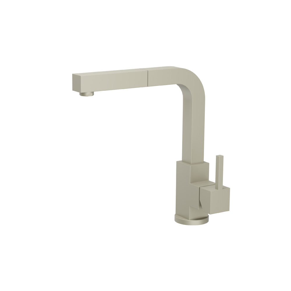 Flusso K.1330 Deus - Dual Spray Stainless Steel Kitchen Faucet With Pull Out
