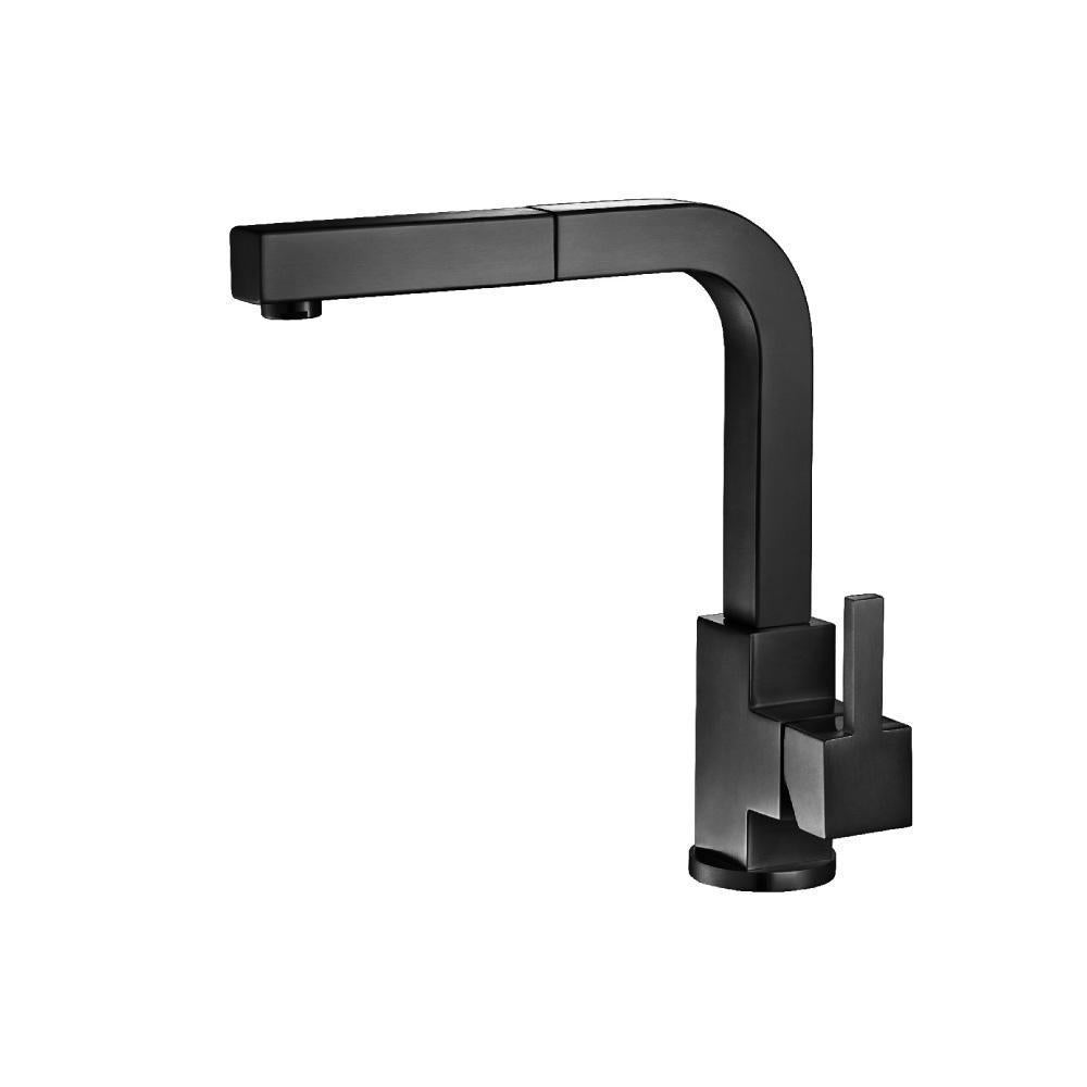 Flusso K.1330 Deus - Dual Spray Stainless Steel Kitchen Faucet With Pull Out