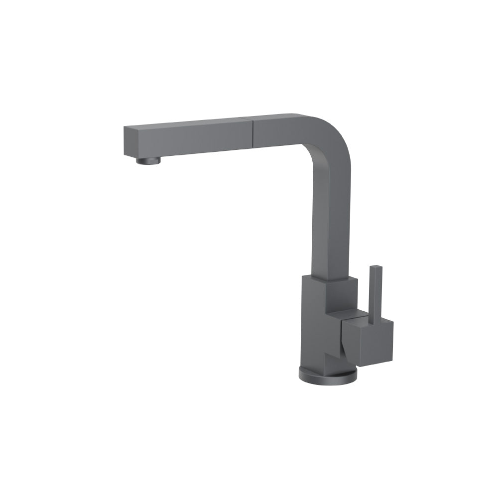 Flusso K.1330 Deus - Dual Spray Stainless Steel Kitchen Faucet With Pull Out