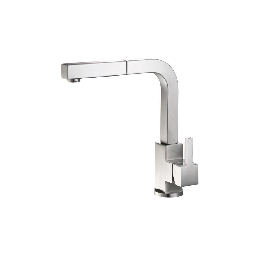 Flusso K.1330 Deus - Dual Spray Stainless Steel Kitchen Faucet With Pull Out