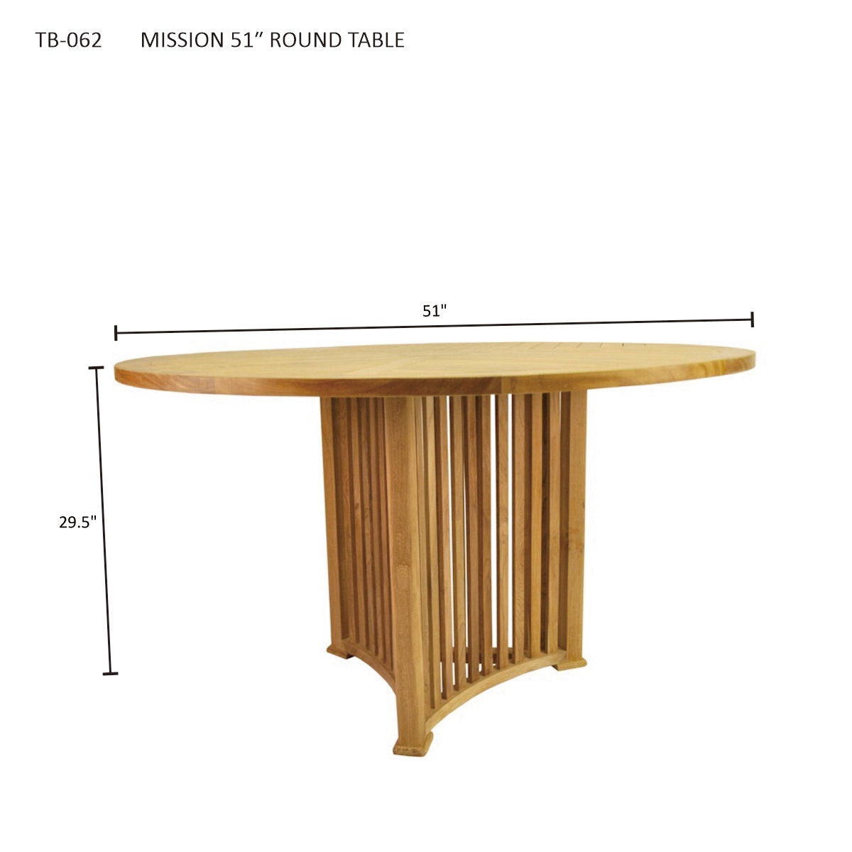 Mission 51" Round Table