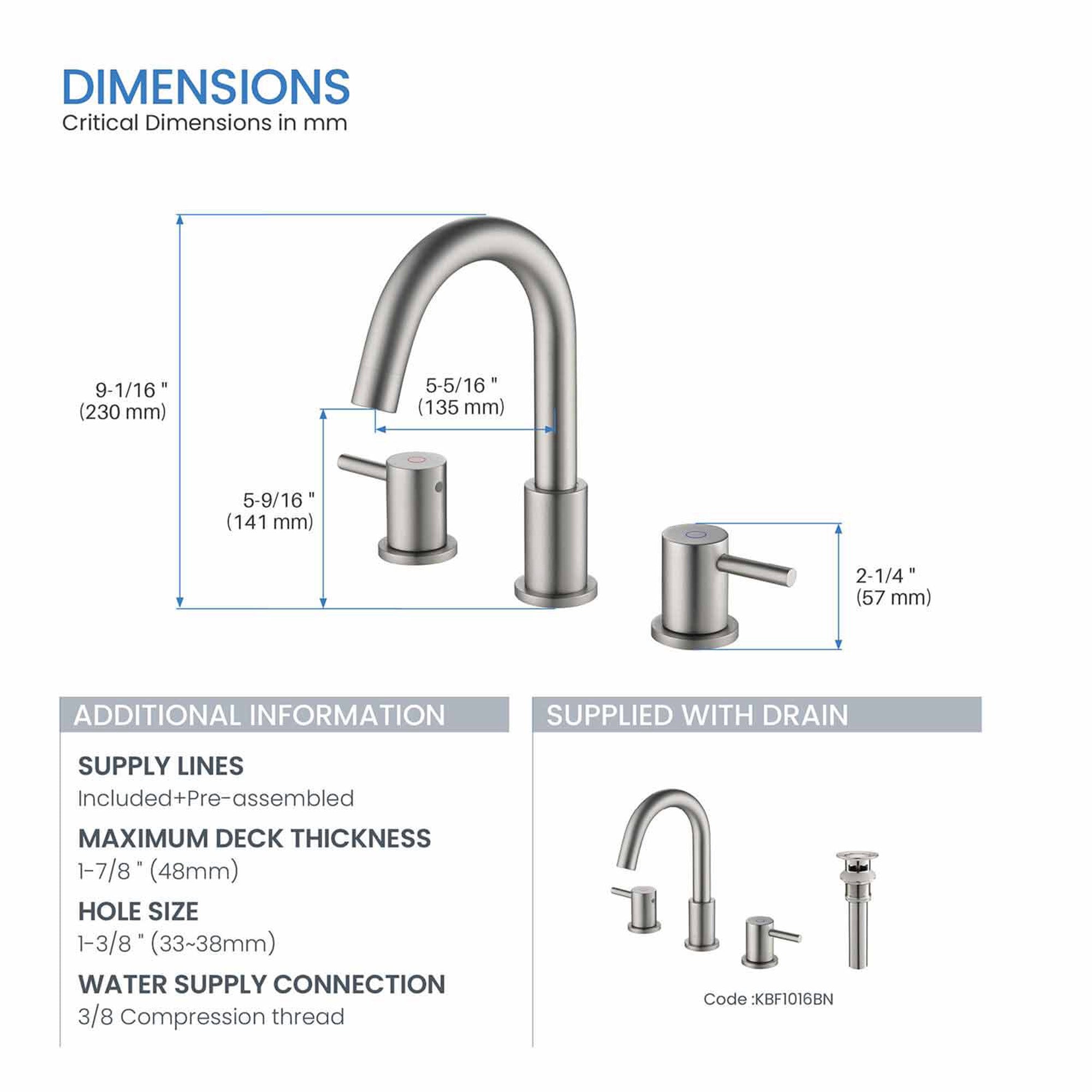 Blossom Wide Spread Lavatory Faucet KBF1016