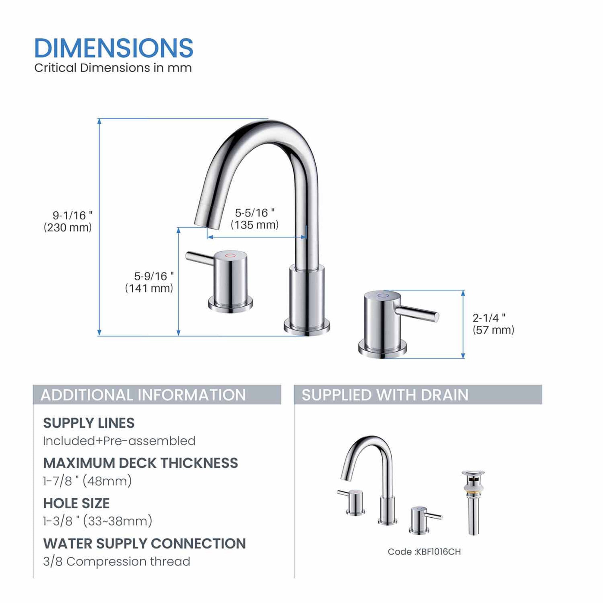 Blossom Wide Spread Lavatory Faucet KBF1016