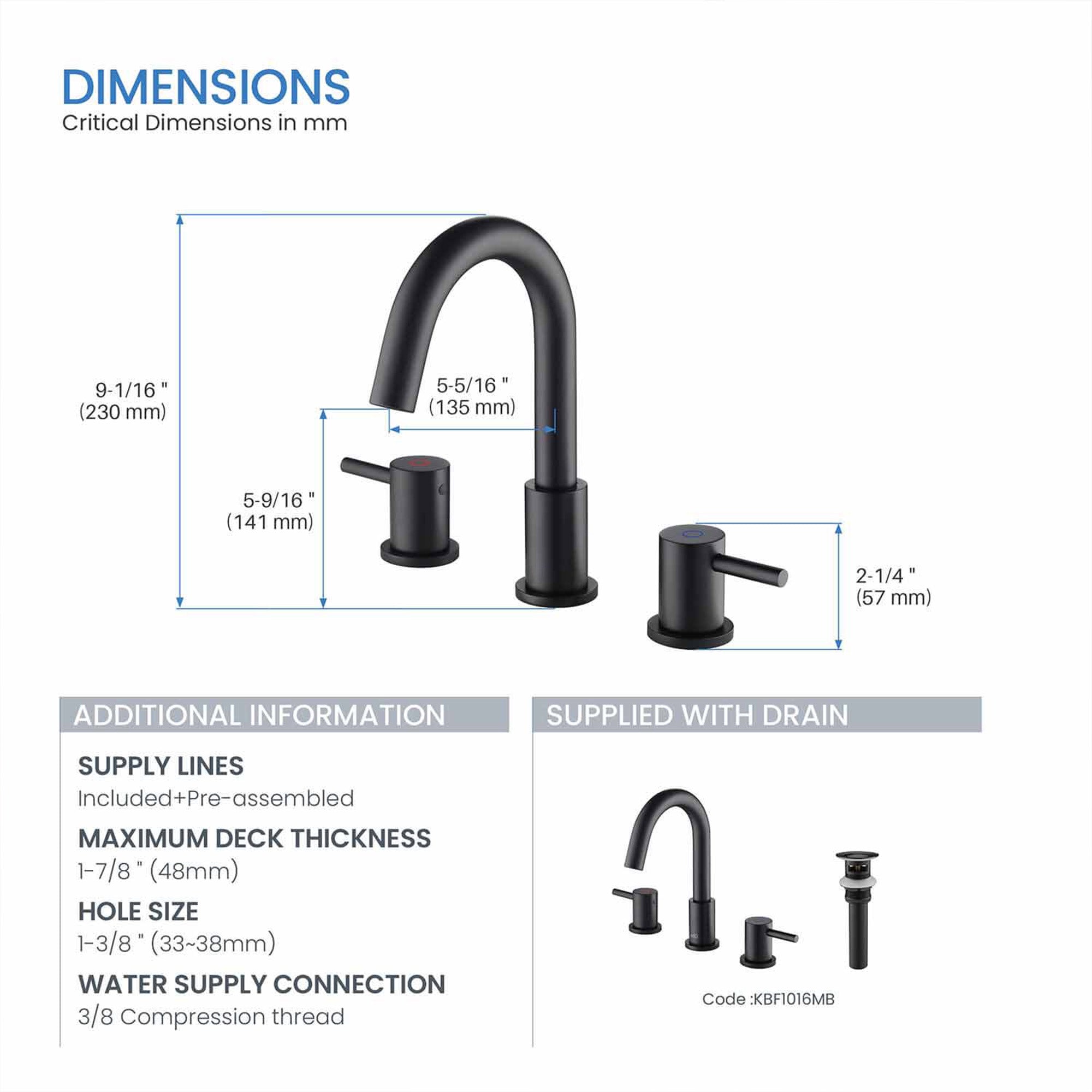 Blossom Wide Spread Lavatory Faucet KBF1016