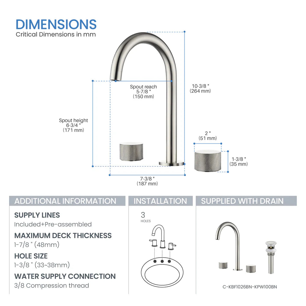Blossom Wide Spread Lavatory Faucet KBF1026