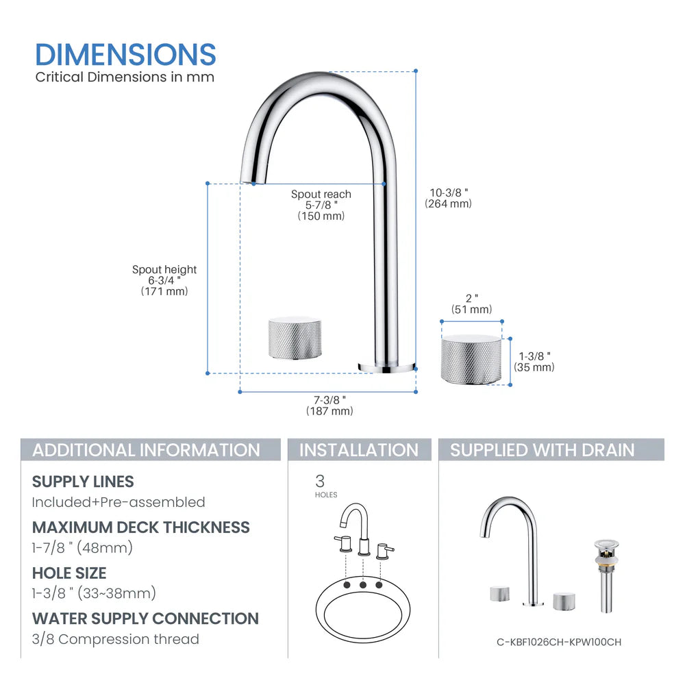 Blossom Wide Spread Lavatory Faucet KBF1026