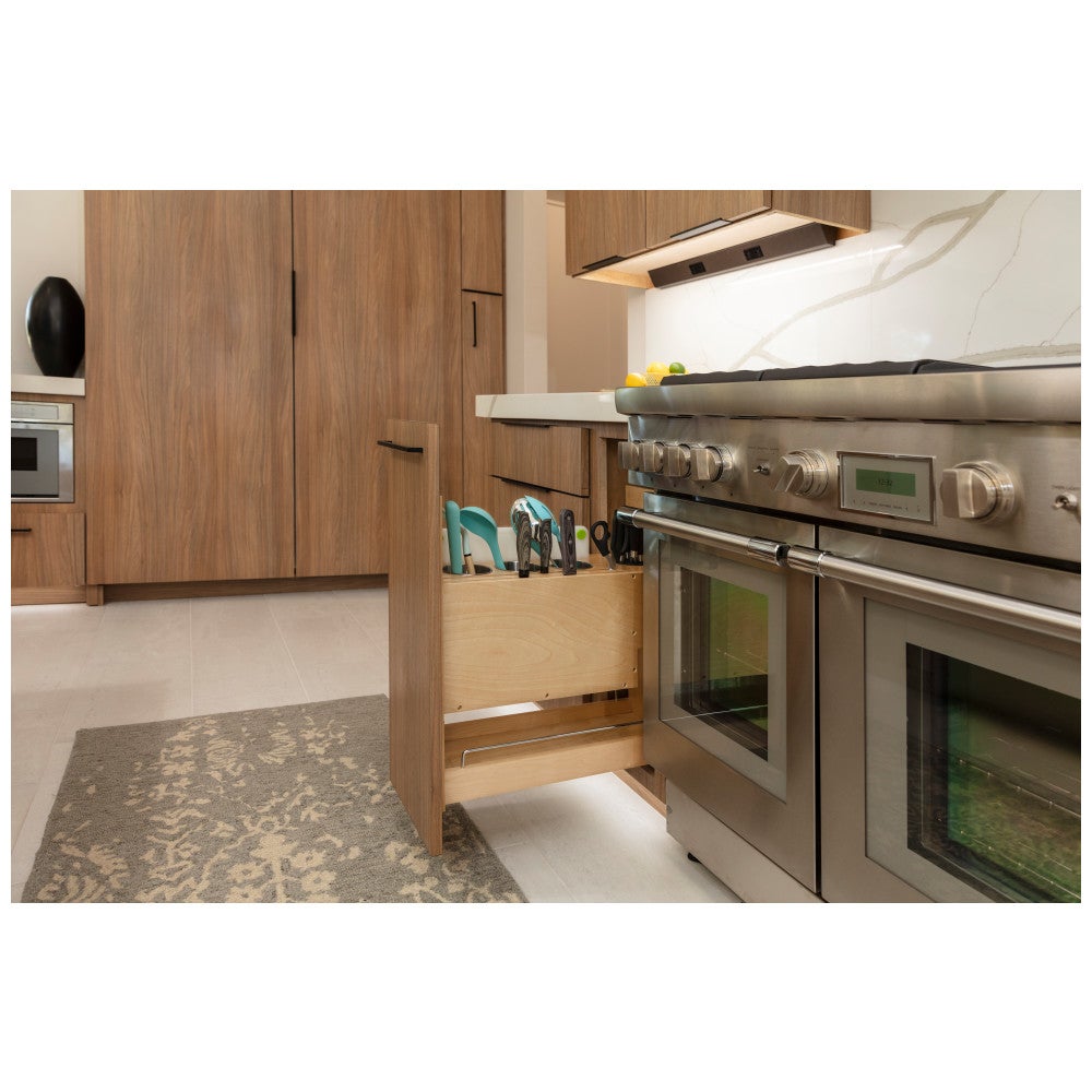 Hardware Resources "No Wiggle" Magnetic Knife Organizer Soft-close Pullout
