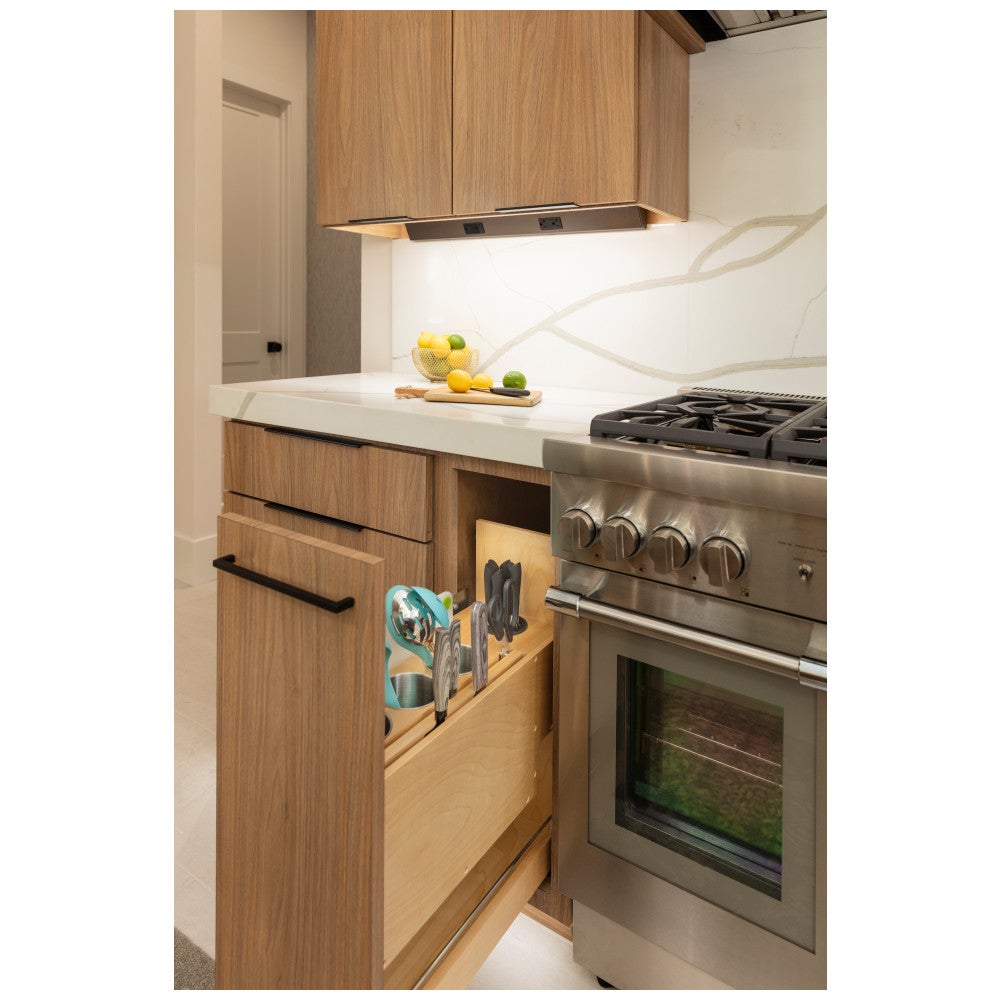 Hardware Resources "No Wiggle" Magnetic Knife Organizer Soft-close Pullout