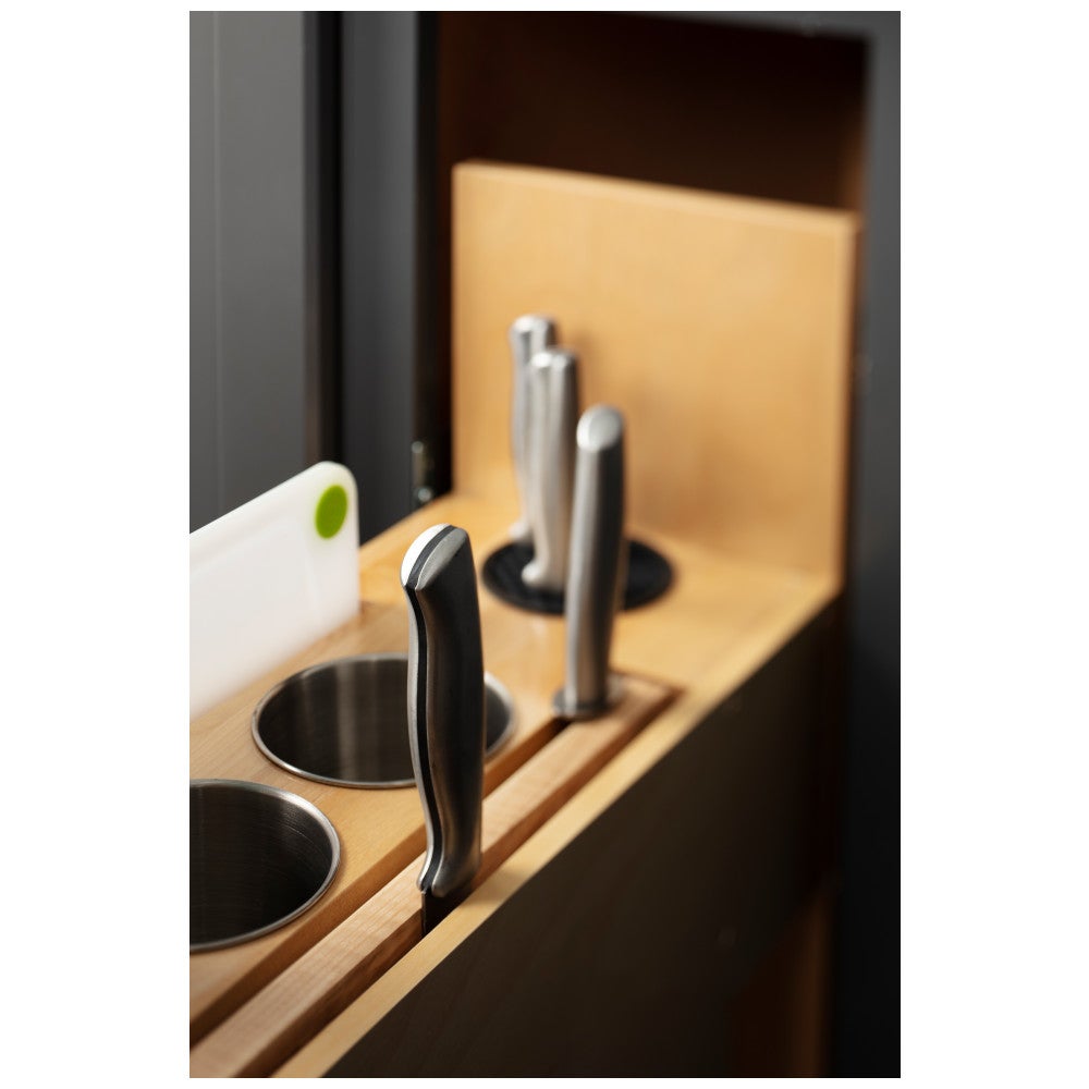 Hardware Resources "No Wiggle" Magnetic Knife Organizer Soft-close Pullout