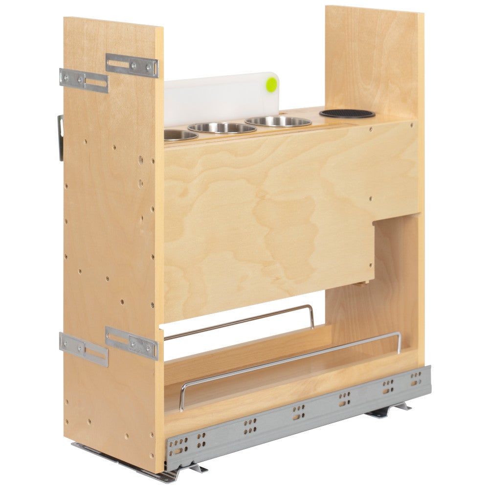 Hardware Resources "No Wiggle" Magnetic Knife Organizer Soft-close Pullout